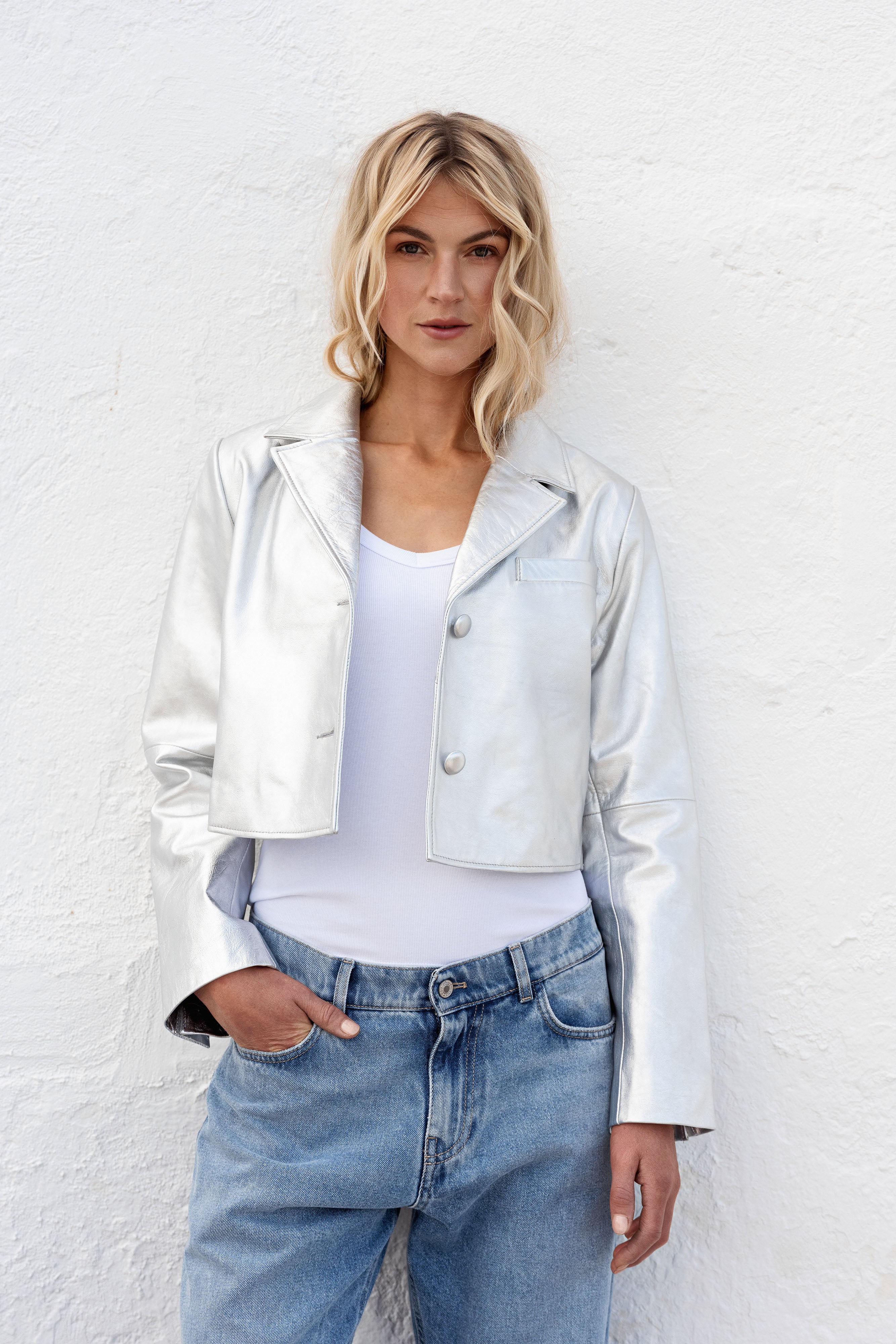 Close to my heart Simone skinn jakke Jackets Silver