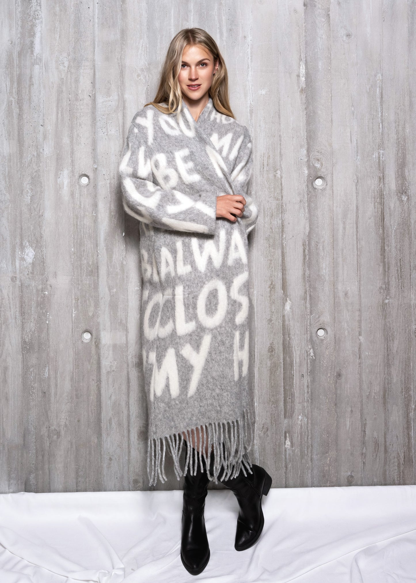 Close to my heart Sofia Coat Coat Silver Grey