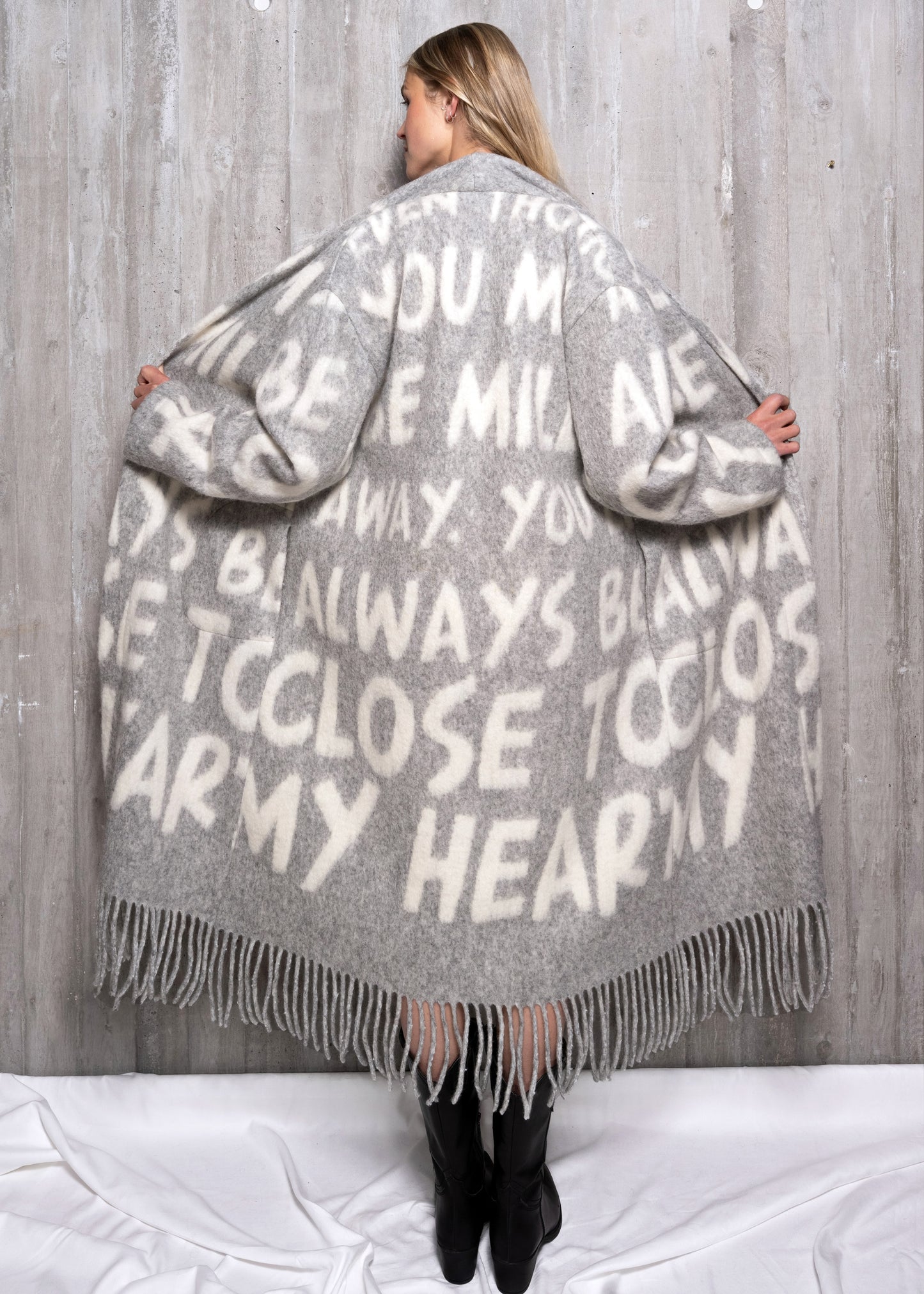 Close to my heart Sofia Coat Coat Silver Grey