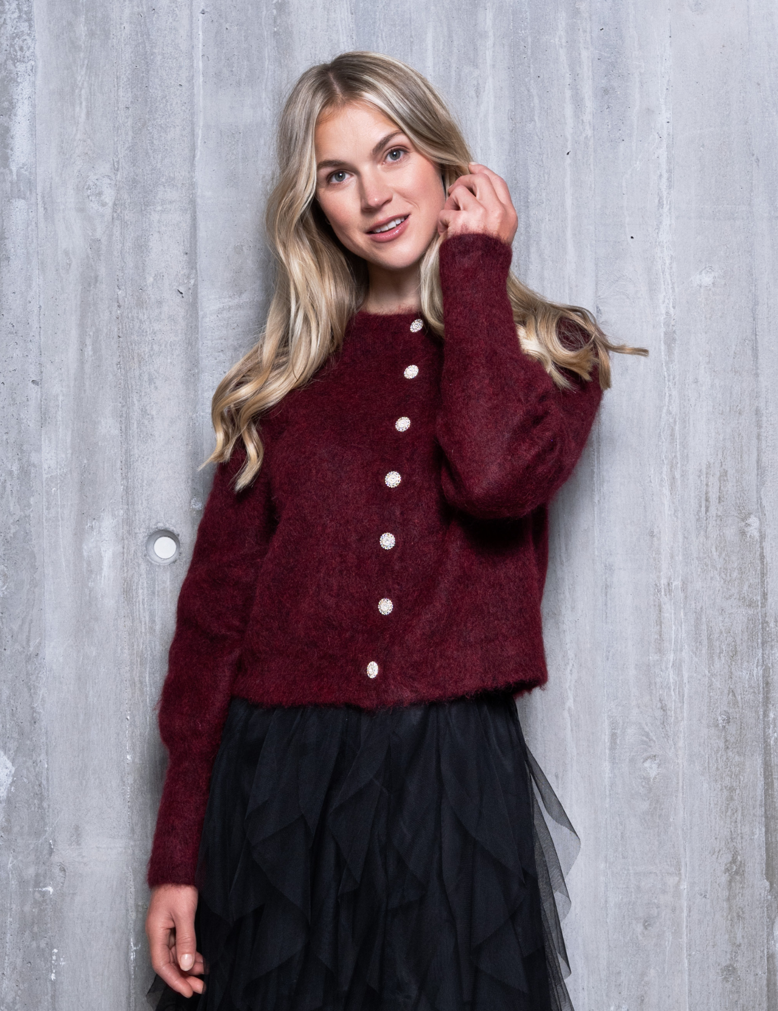 Close to my heart Sonia cardigan Cardigan Garnet Red