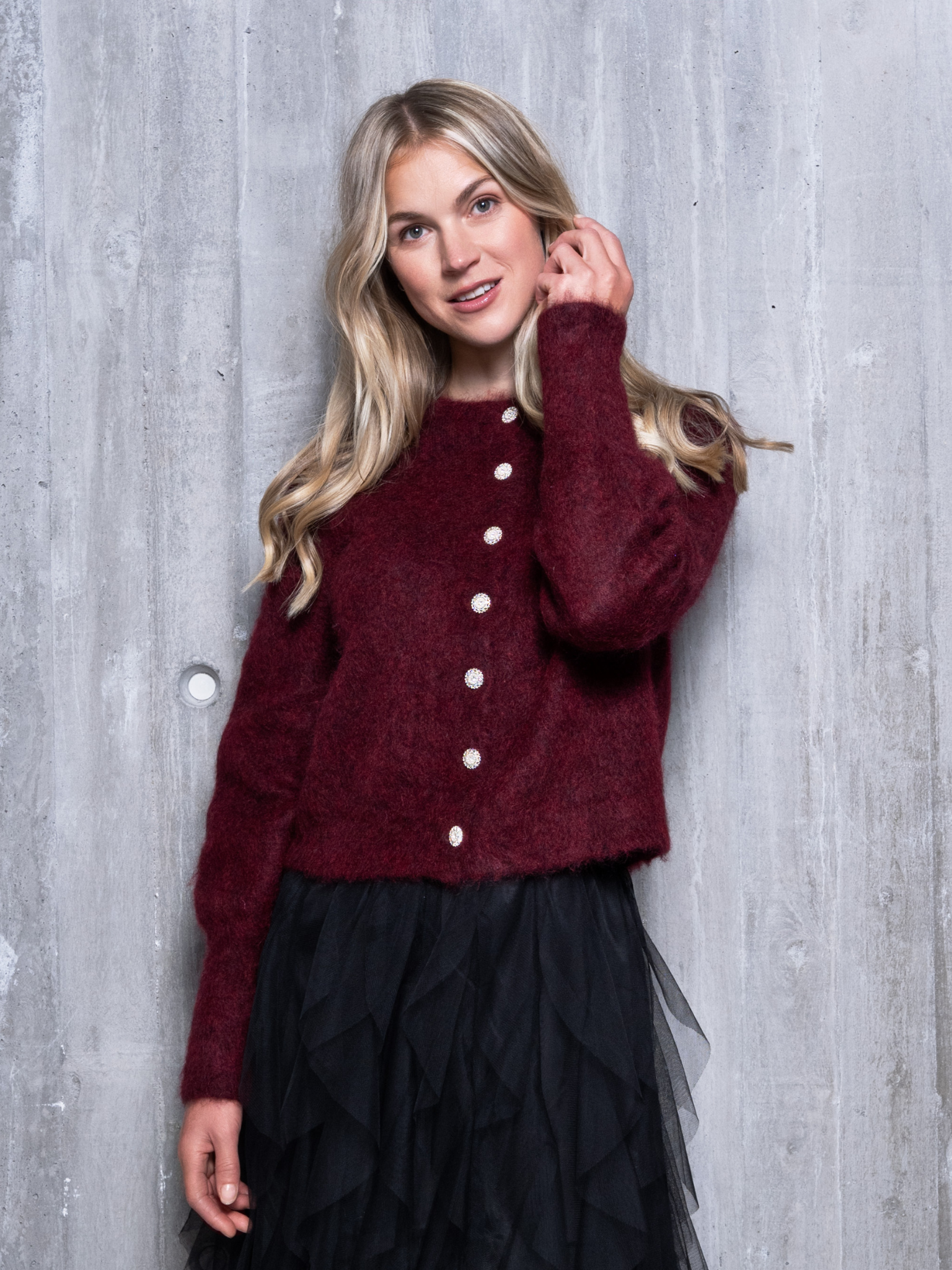 Close to my heart Sonia cardigan Cardigan Garnet Red