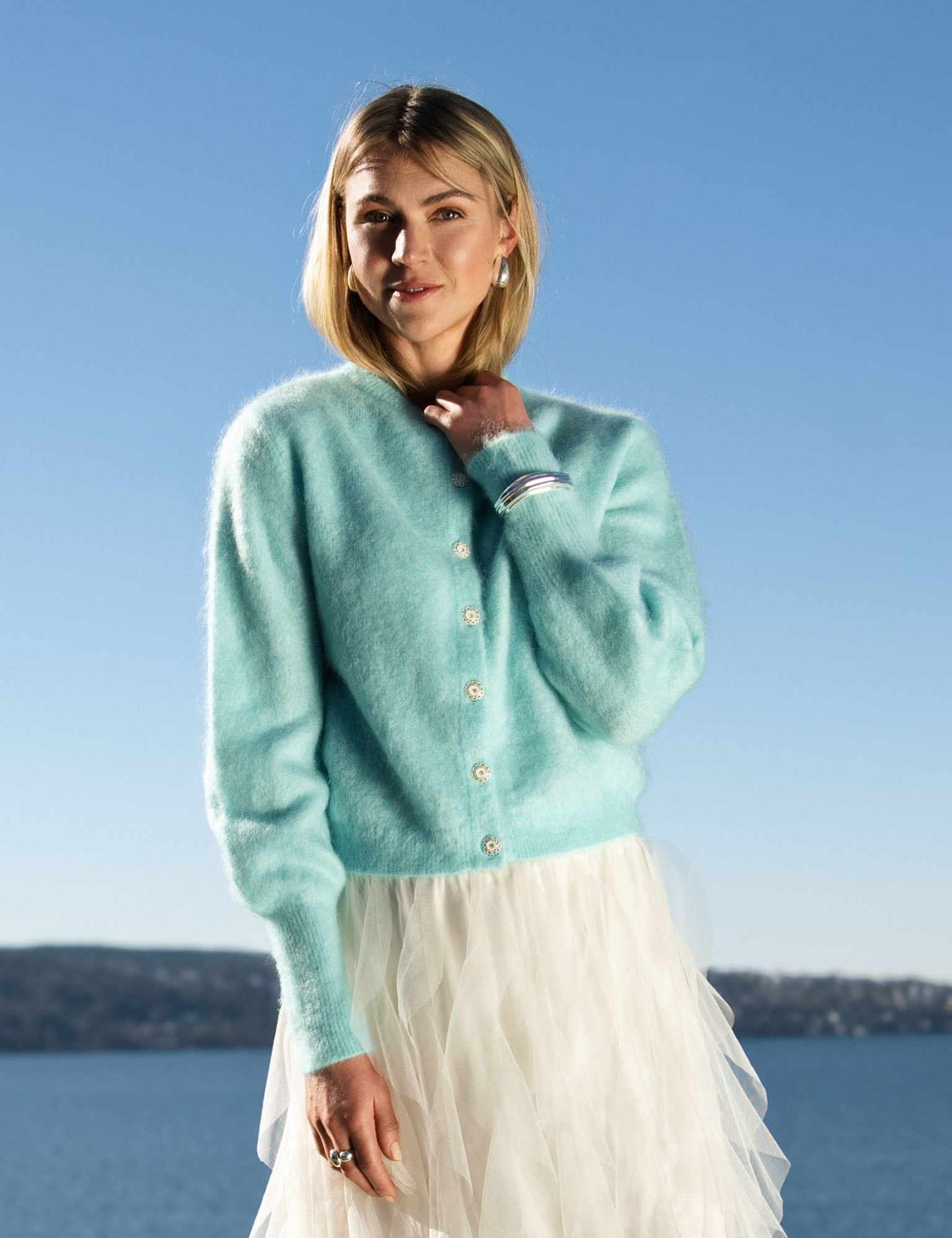 Close to my heart Sonia cardigan Cardigan Aqua