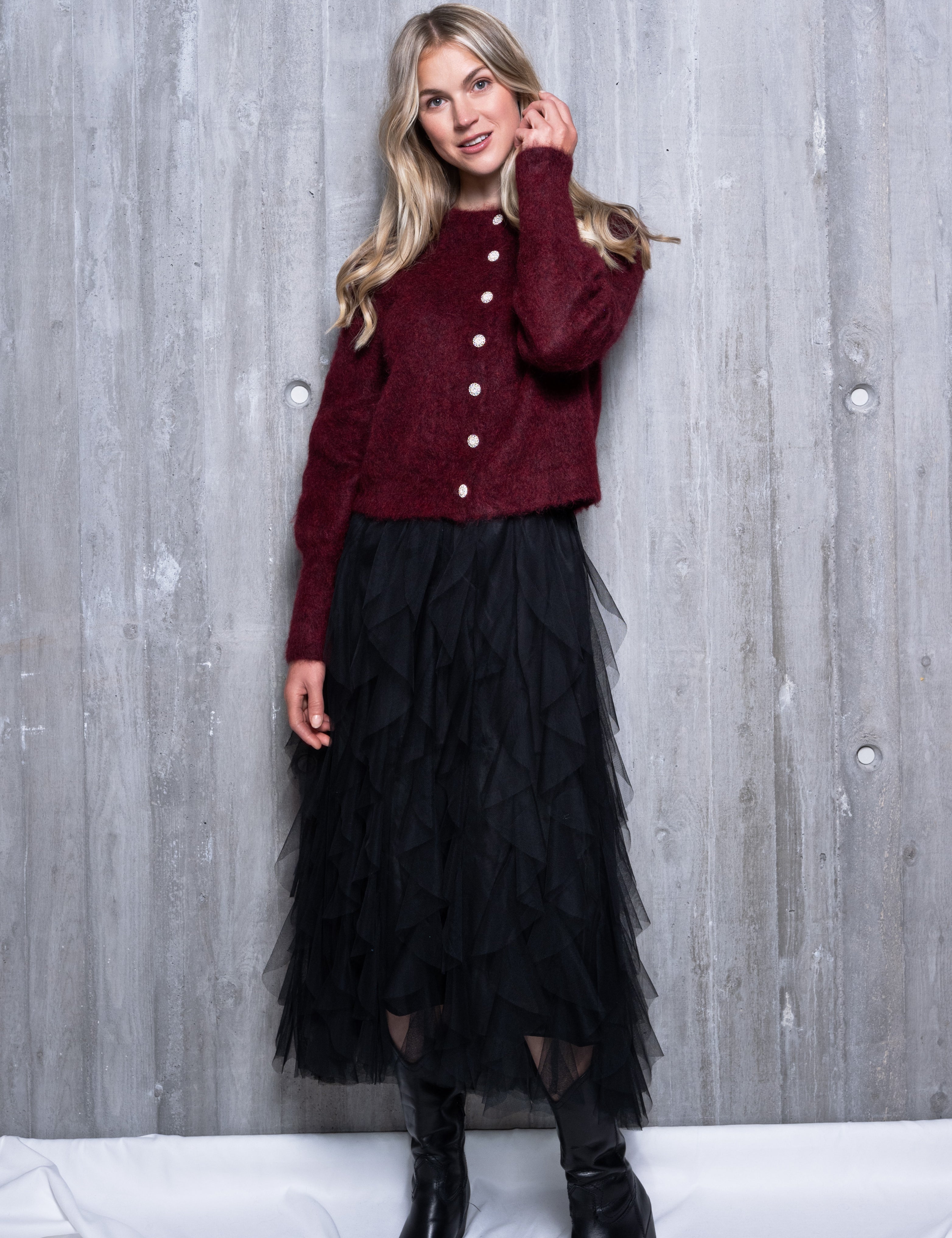 Close to my heart Sonia cardigan Cardigan Garnet Red