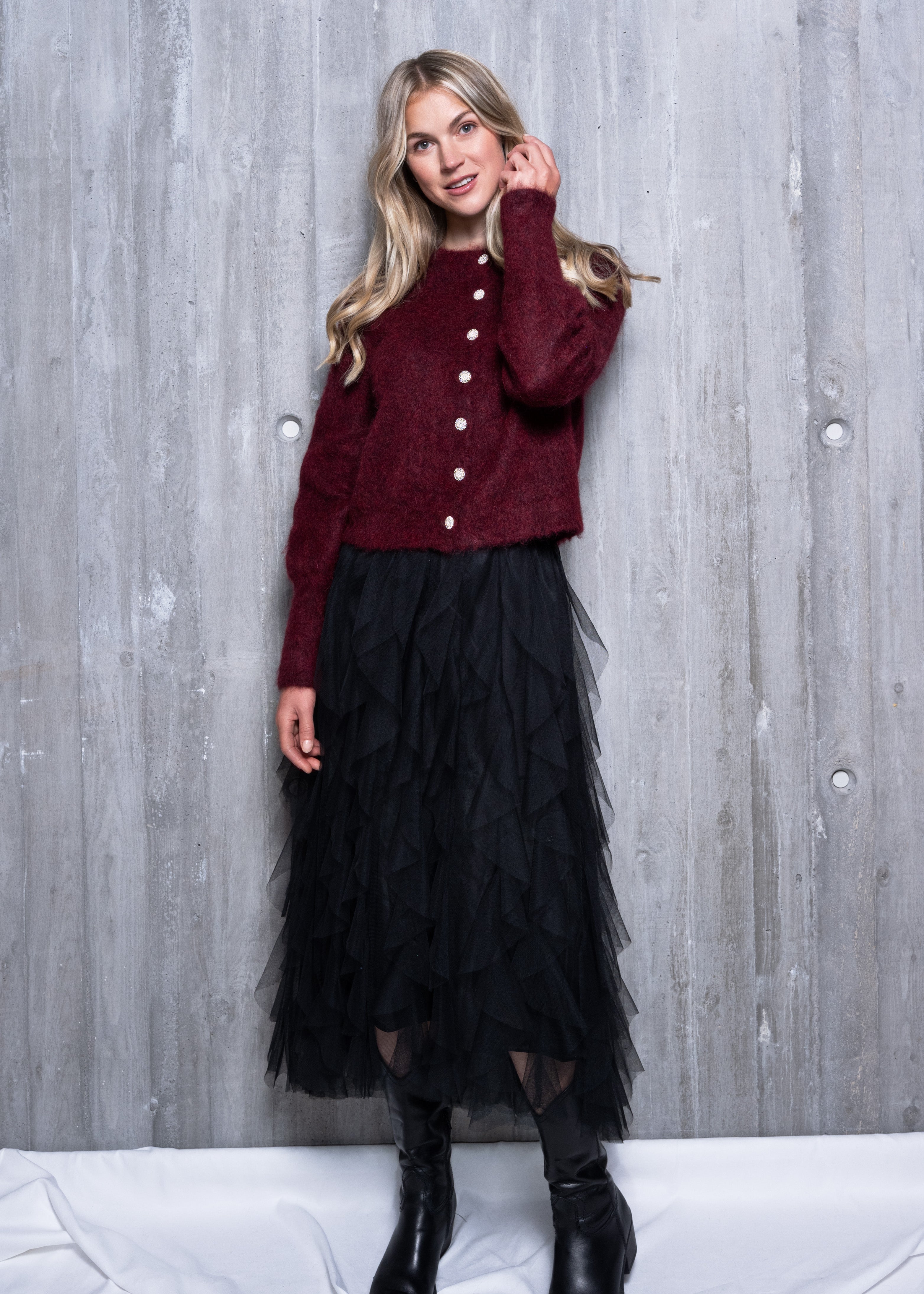 Close to my heart Sonia cardigan Cardigan Garnet Red