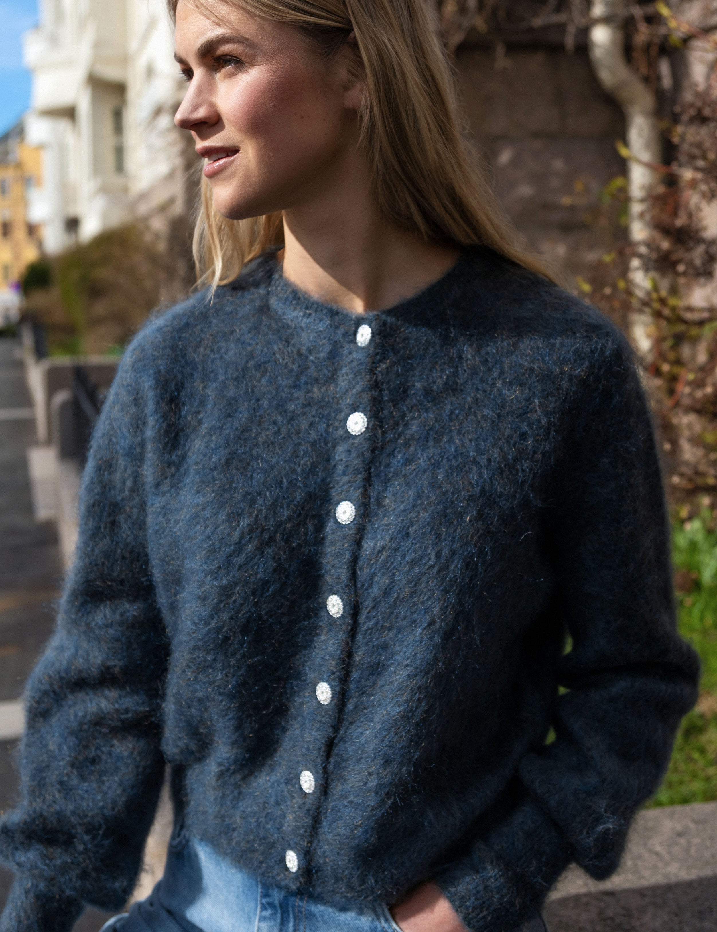 Close to my heart Sonia cardigan Cardigan Indigo Gold