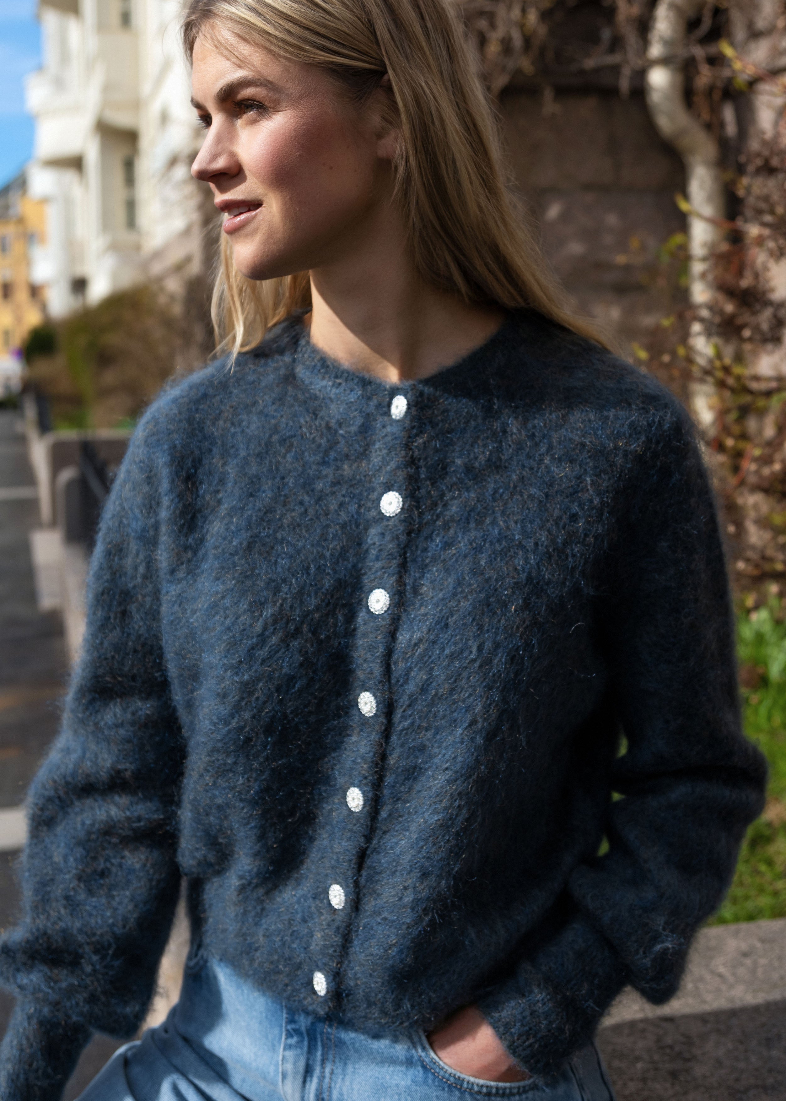 Close to my heart Sonia cardigan Cardigan Indigo Gold