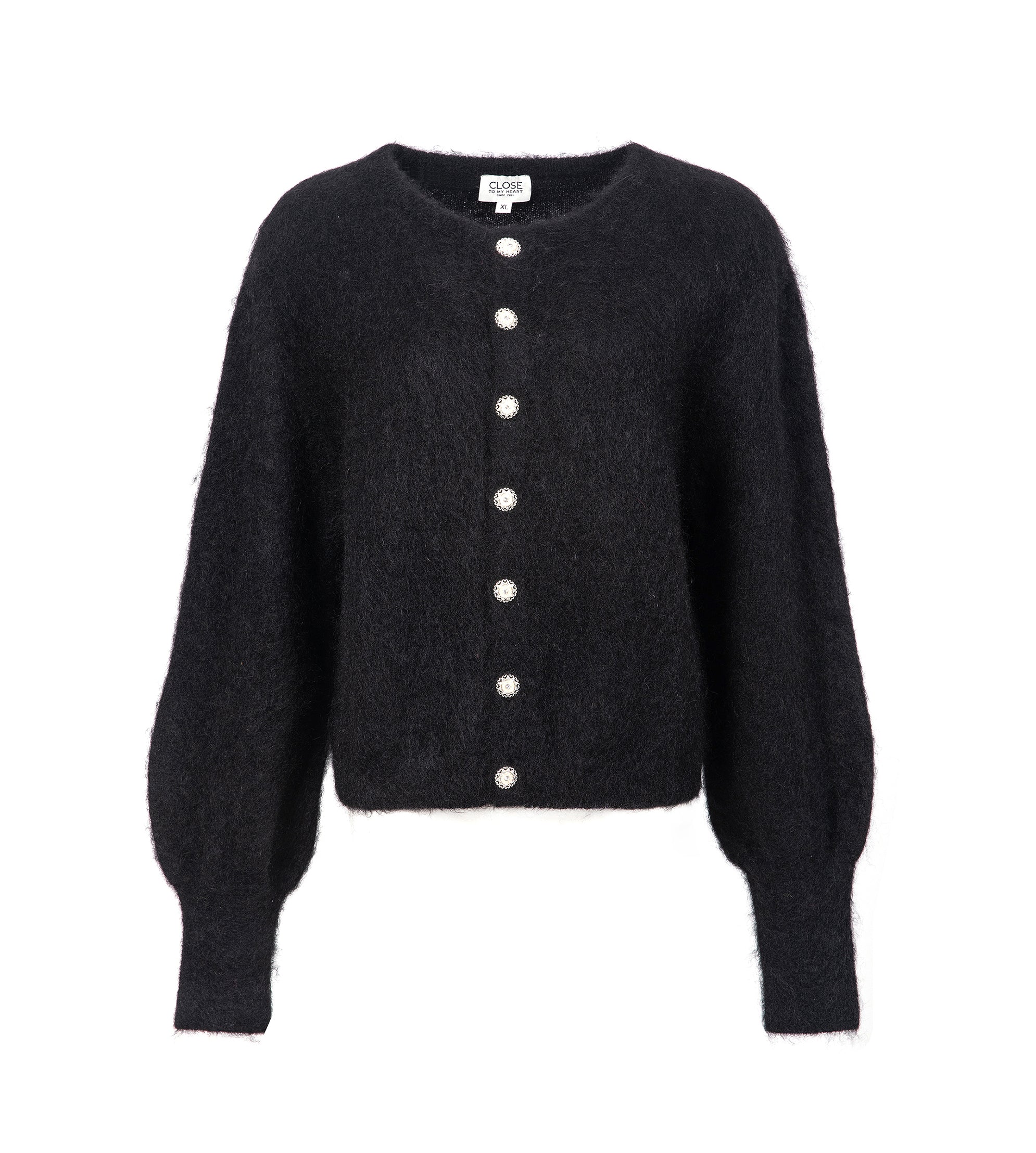 Close to my heart Sonia mohair cardigan Cardigan Black