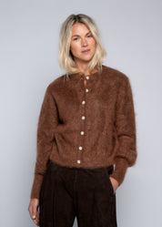 Close to my heart Sonia mohair cardigan Cardigan Chocolate