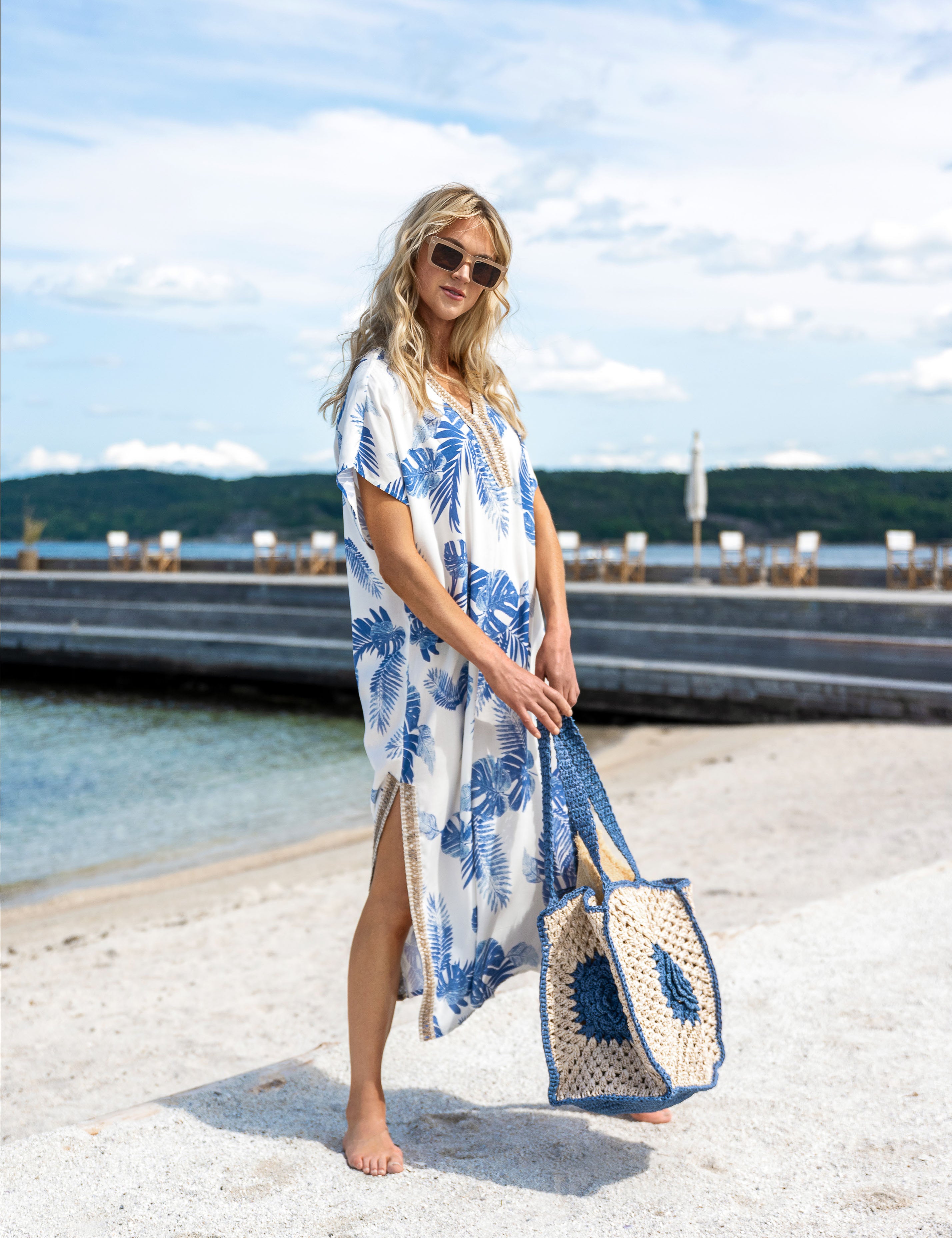 Close to my heart Soraya kaftan Kaftan Blue Print