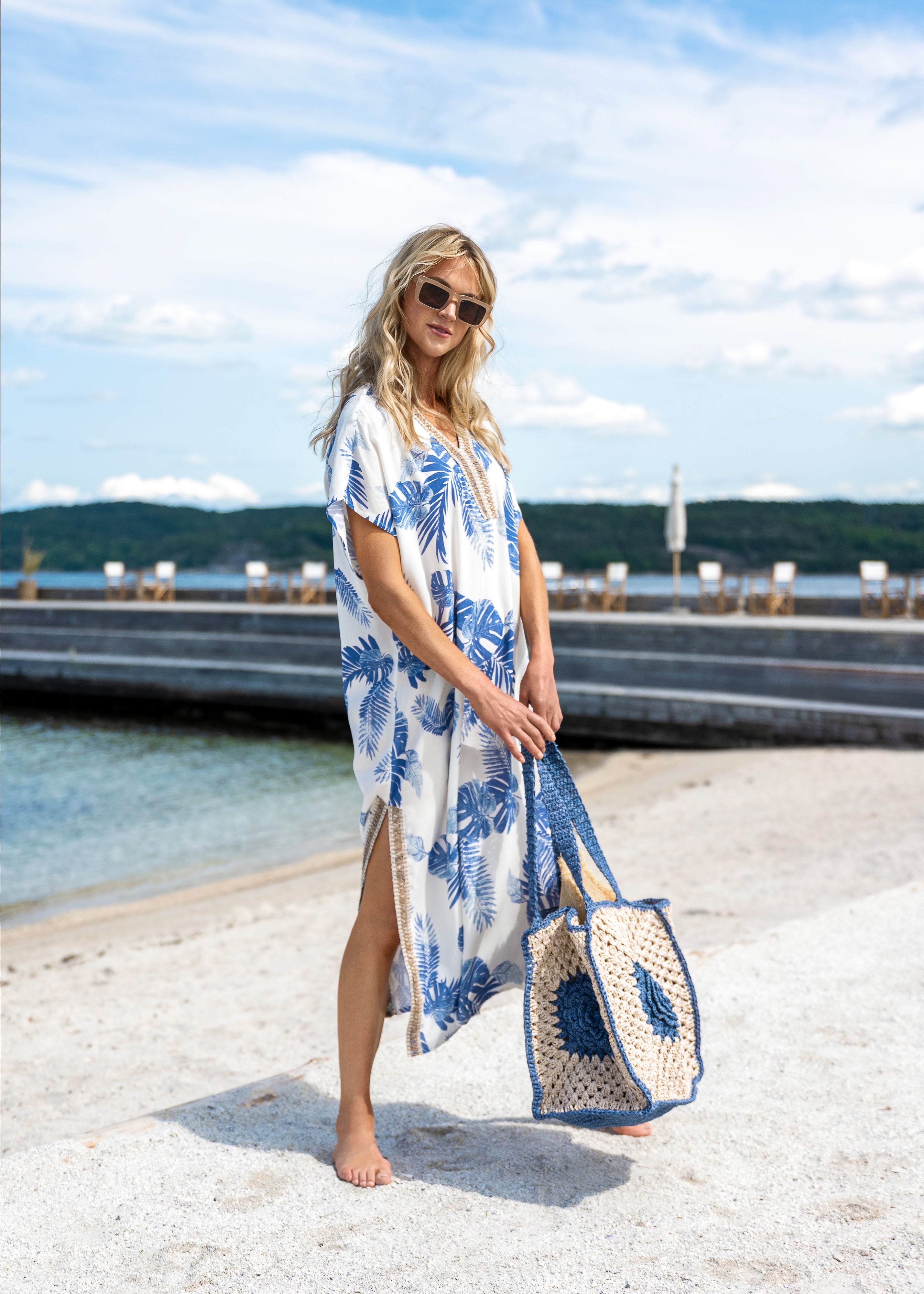 Close to my heart Soraya kaftan Kaftan Blue Print