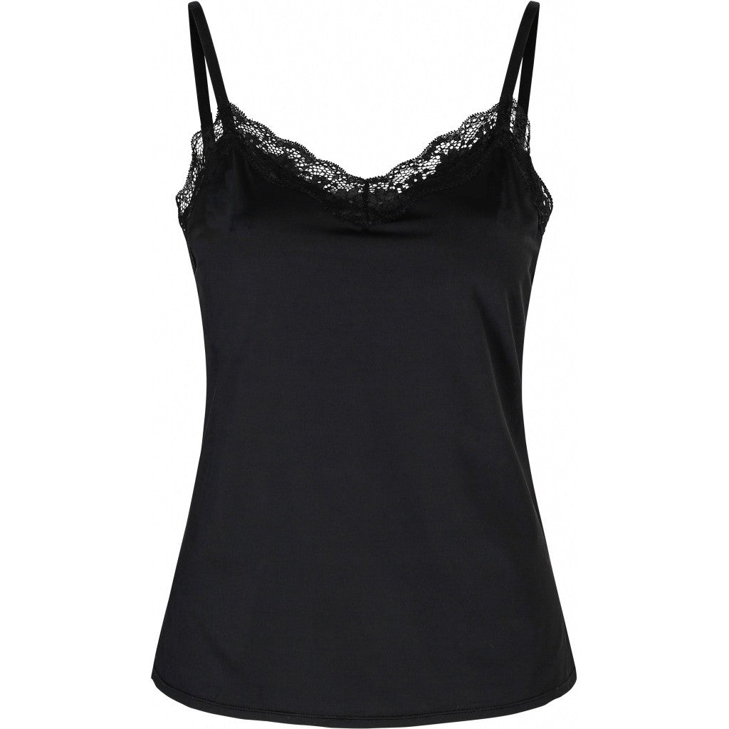 Close to my heart Strap top Lace Top Black