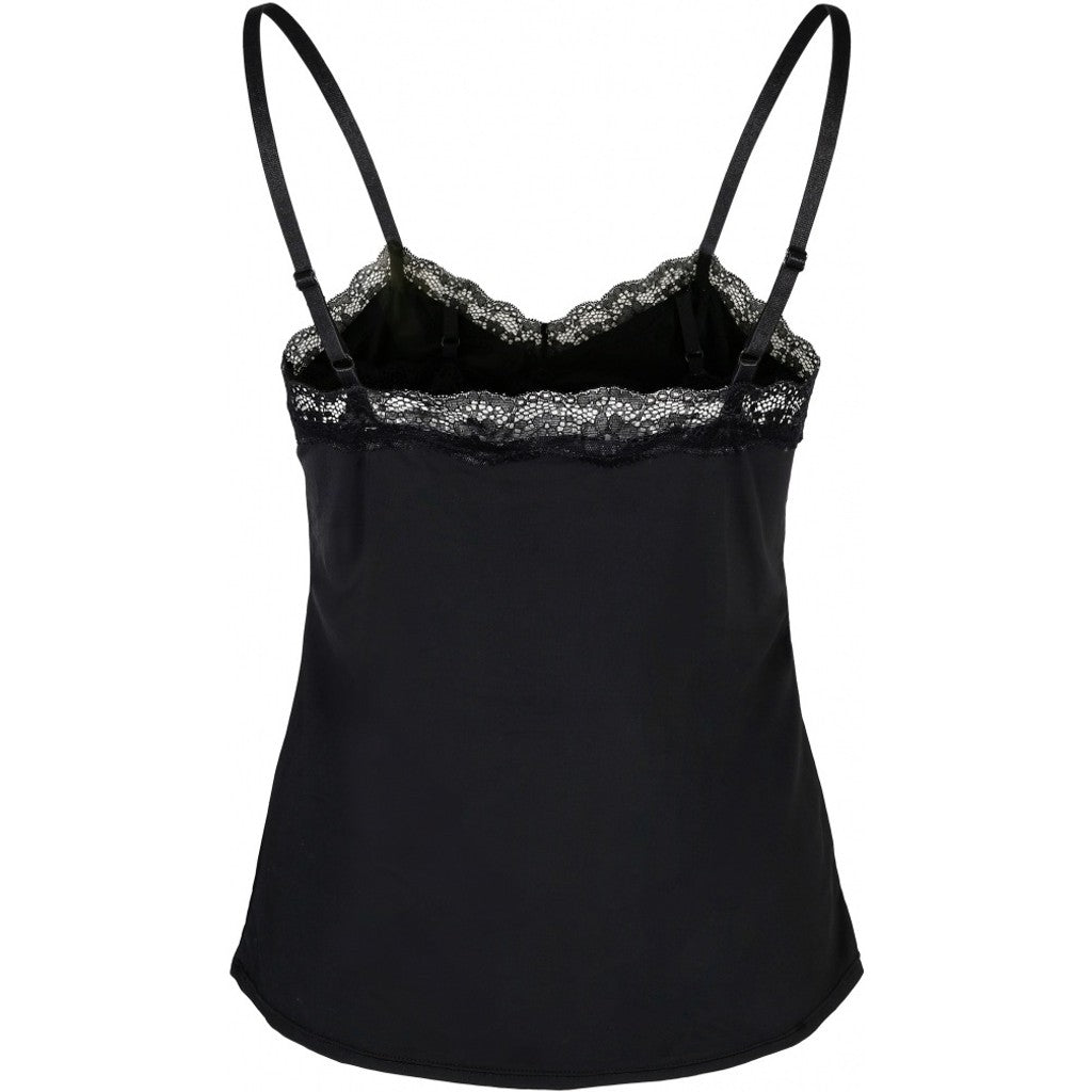 Close to my heart Strap top Lace Top Black