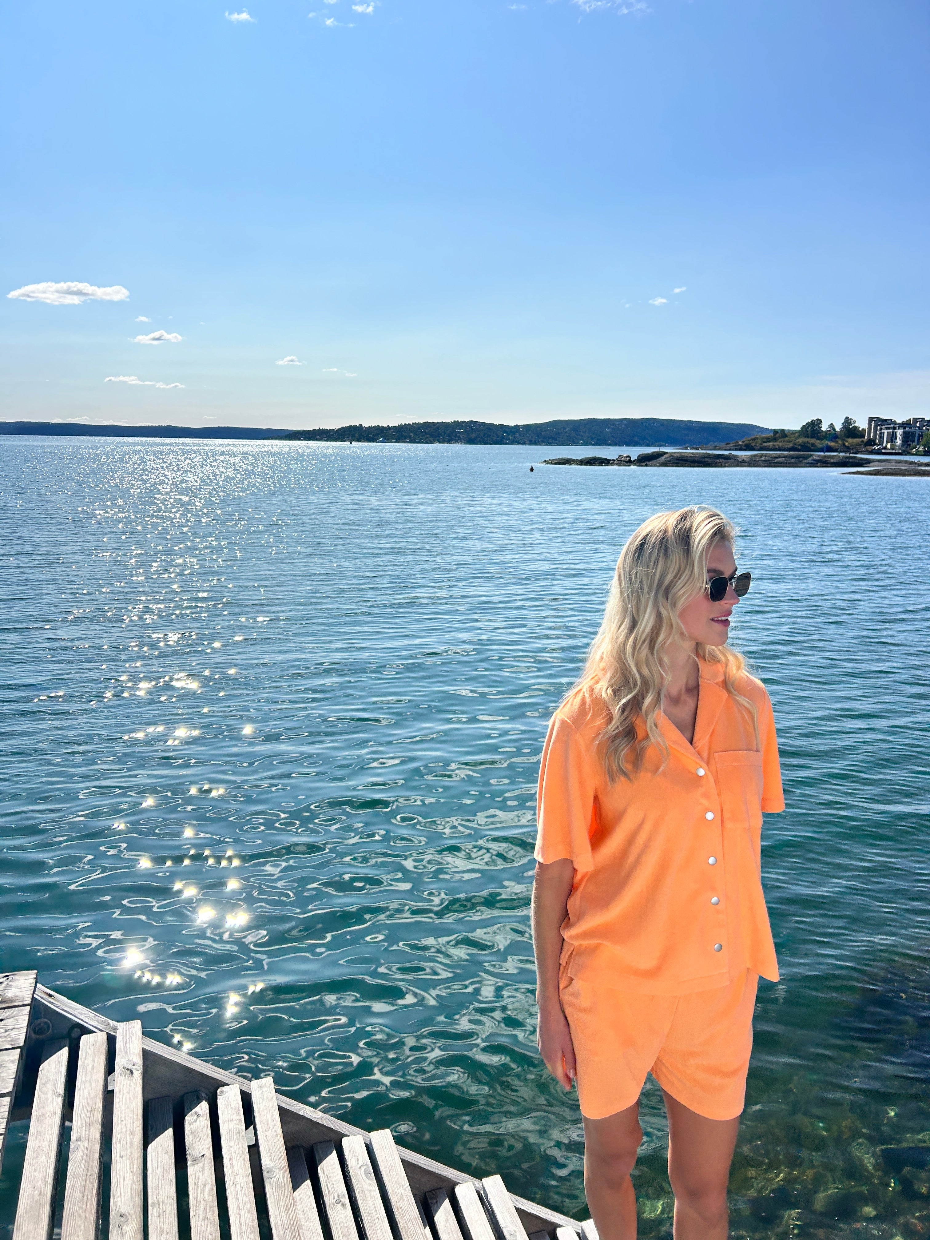 Close to my heart Summerday frotté skjorte Shirt Fresh Orange