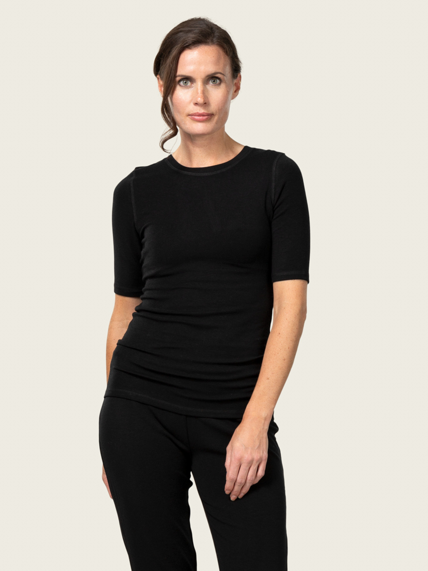 Close to my heart Tara tencel wool top knitted top Black