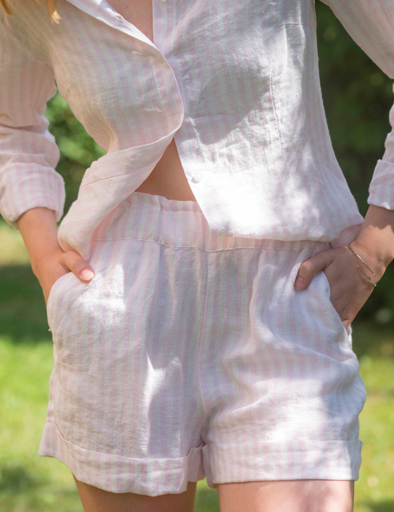 Close to my heart Tender Shorts Shorts woven Barely Pink Stripe