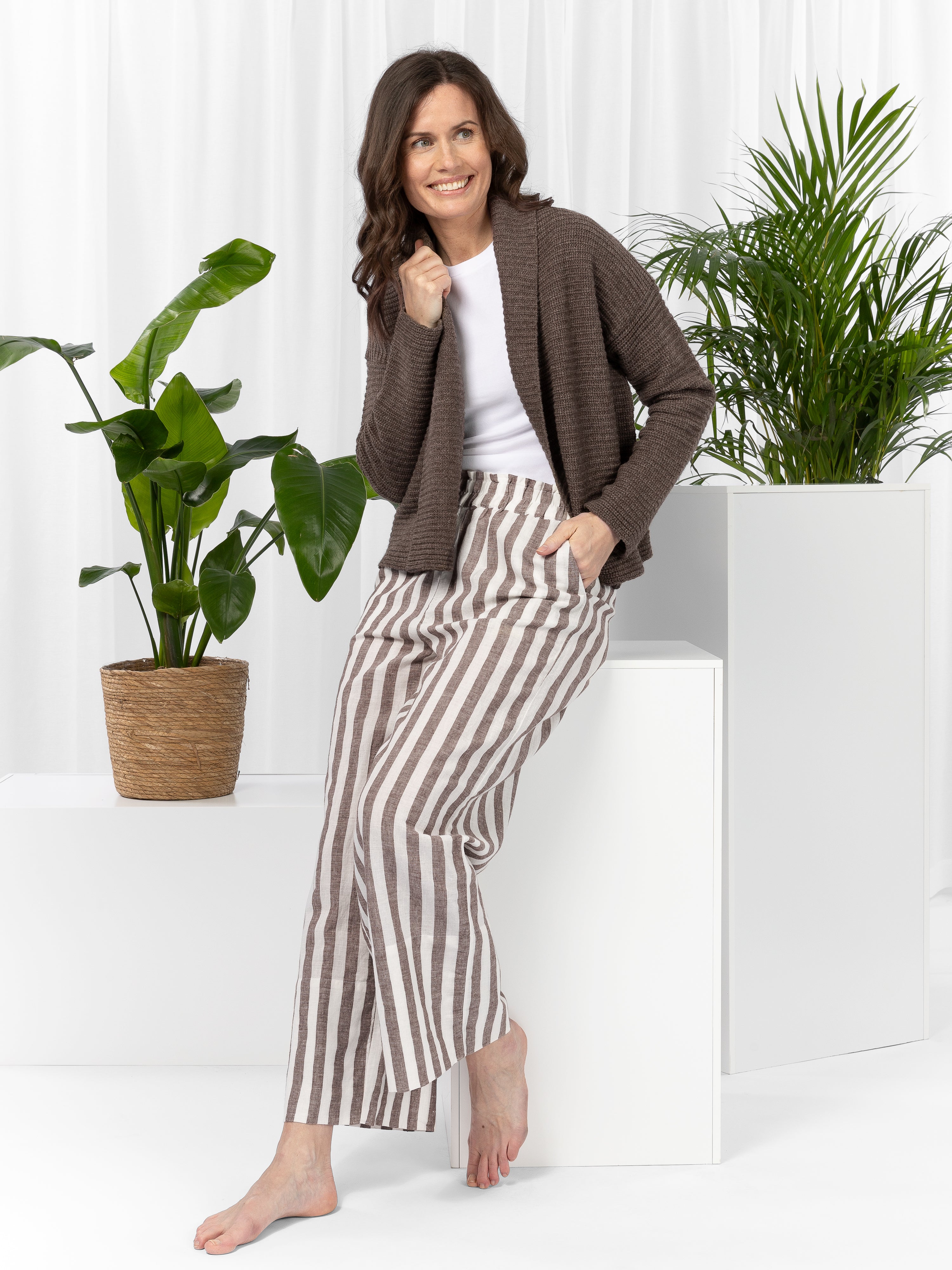 Close to my heart Tilly Pants Culotte Taupe Stripe