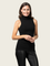 Close to my heart Toni turtleneck dame knitted top Black
