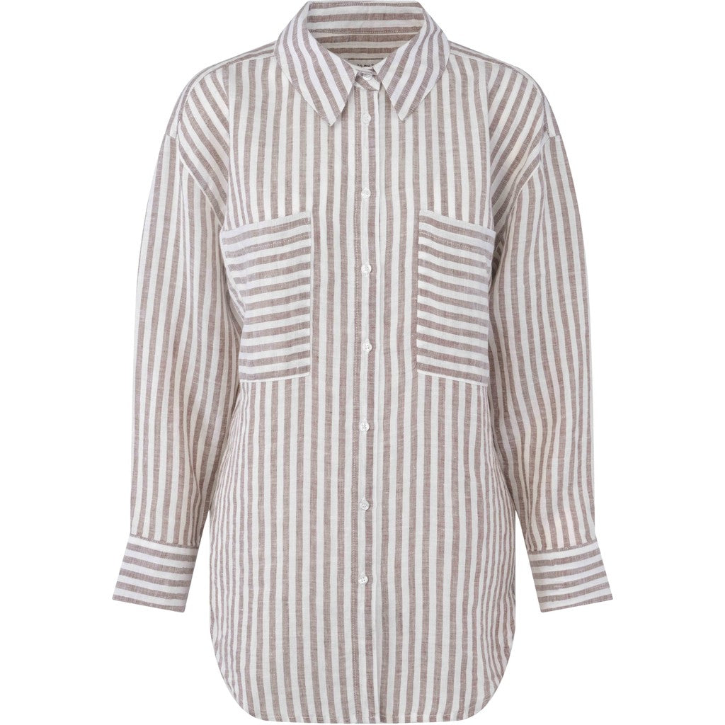 Close to my heart Tony Shirt Shirt Taupe Stripe