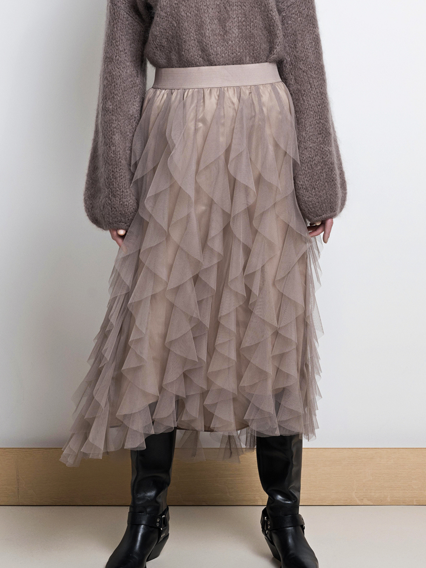 Close to my heart Valentina tulle skirt Skirt Taupe