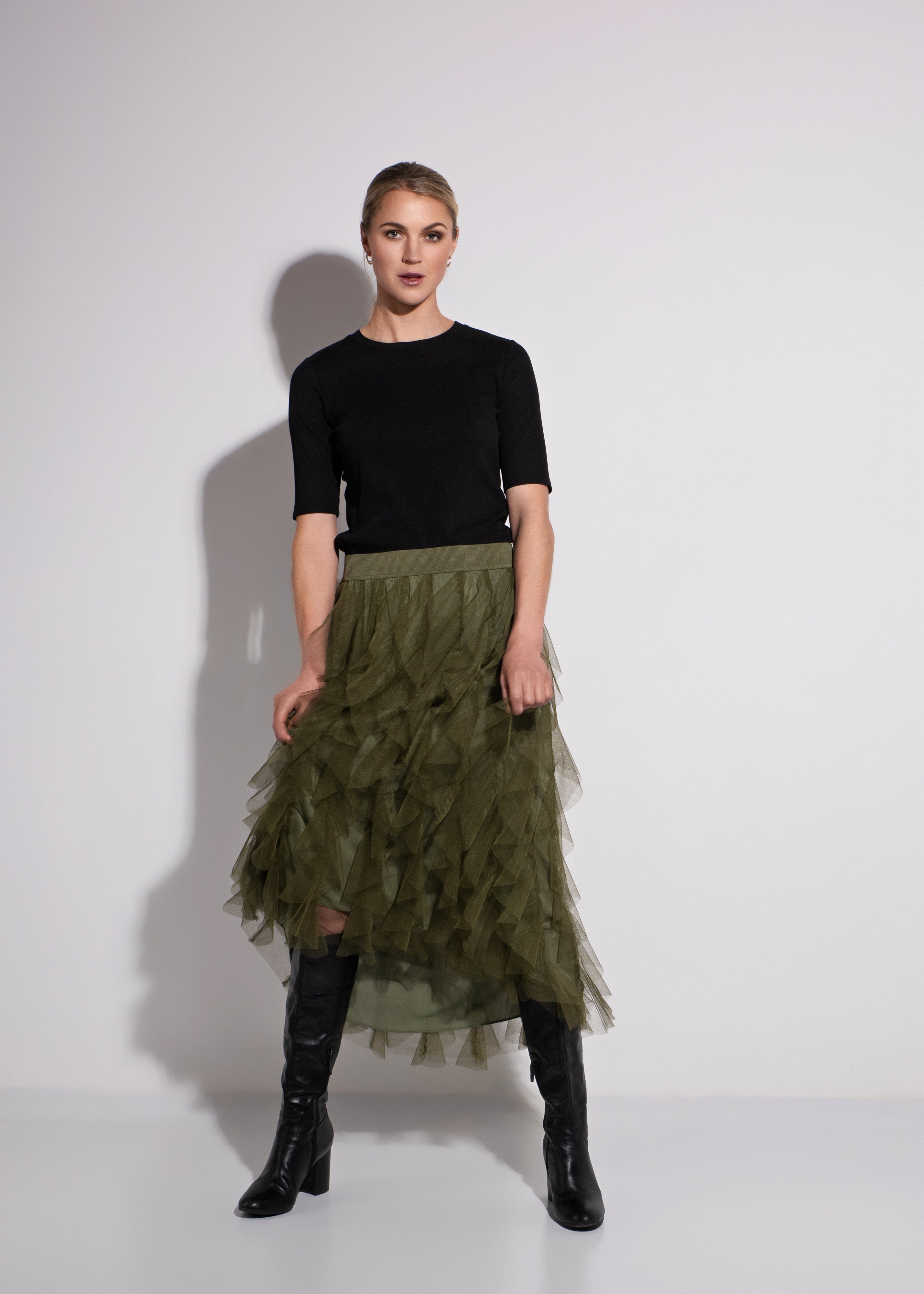 Close to my heart Valentina tulle skirt Skirt Olive Green