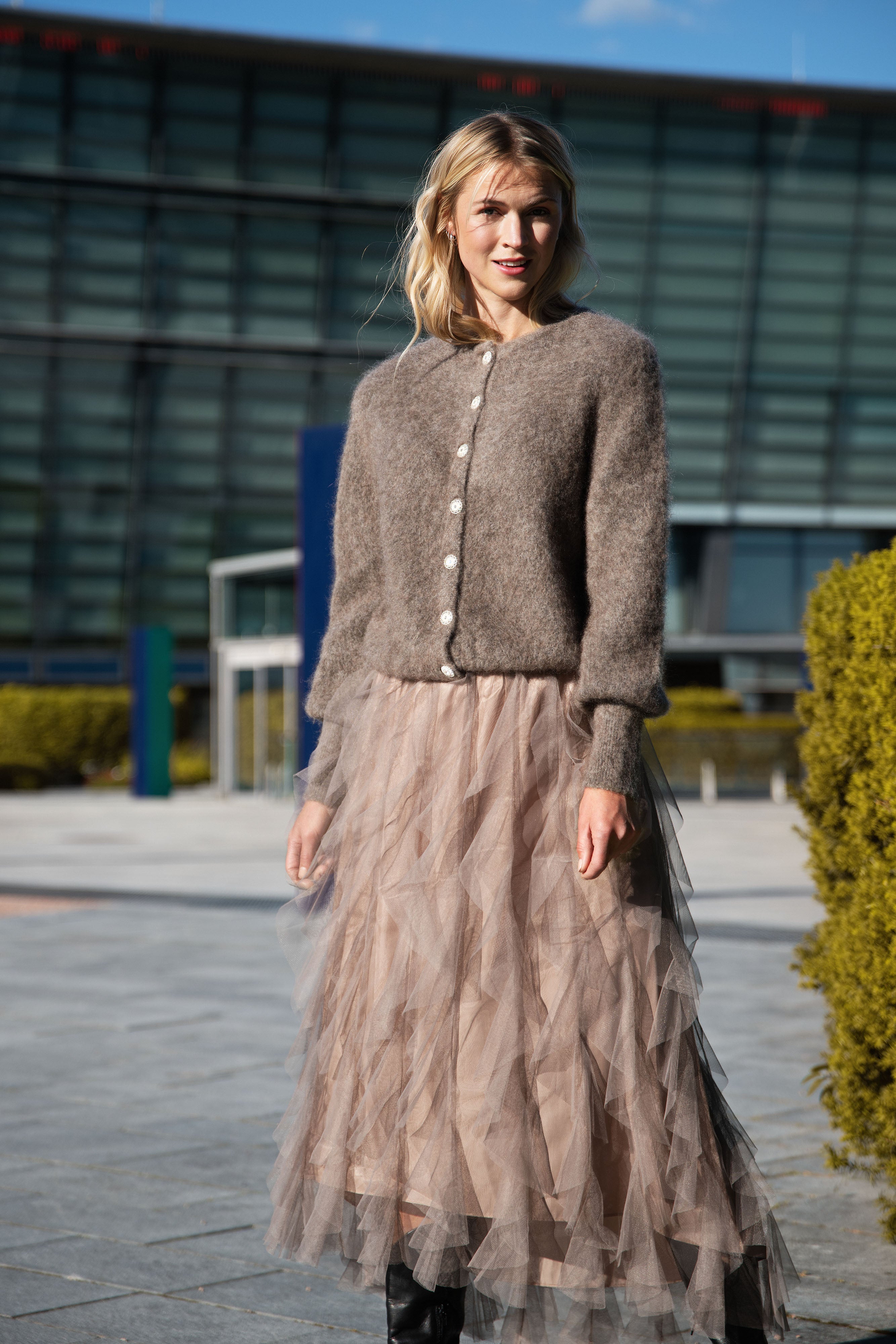 Close to my heart Valentina tulle skirt Skirt Taupe