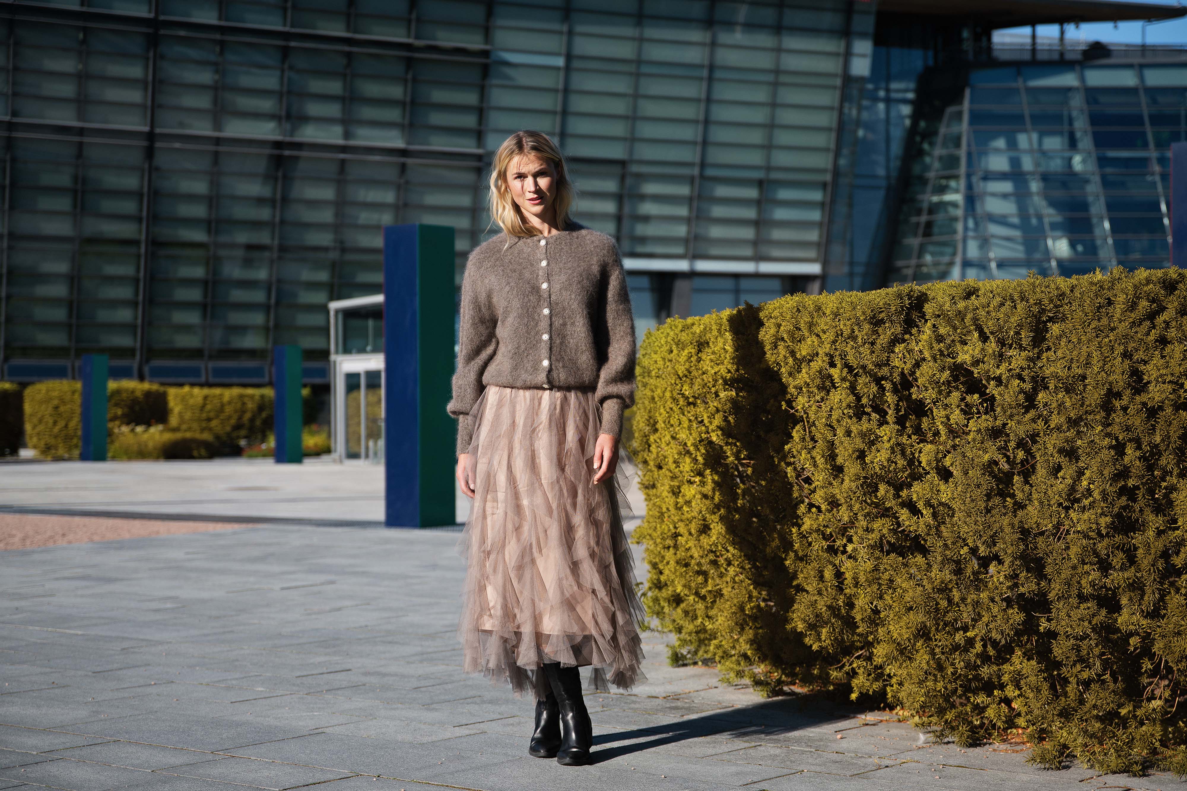 Close to my heart Valentina tulle skirt Skirt Taupe