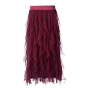 Close to my heart Valentina tyll skjørt Skirt Burgundy Red