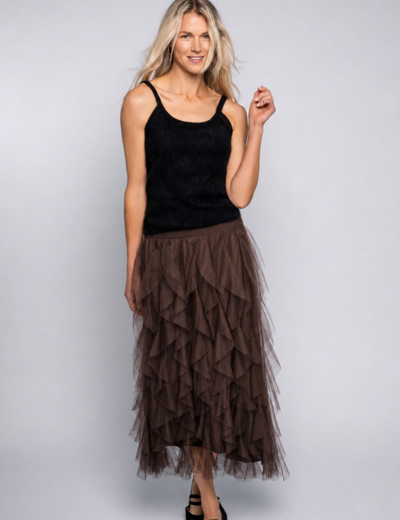 Close to my heart Valentina tyll skjørt Skirt Chocolate