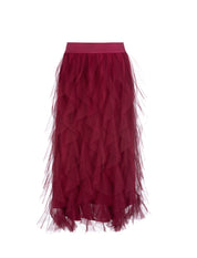 Close to my heart Valentina tyll skjørt Skirt Garnet Red