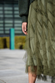 Close to my heart Valentina tyll skjørt Skirt Olive Green