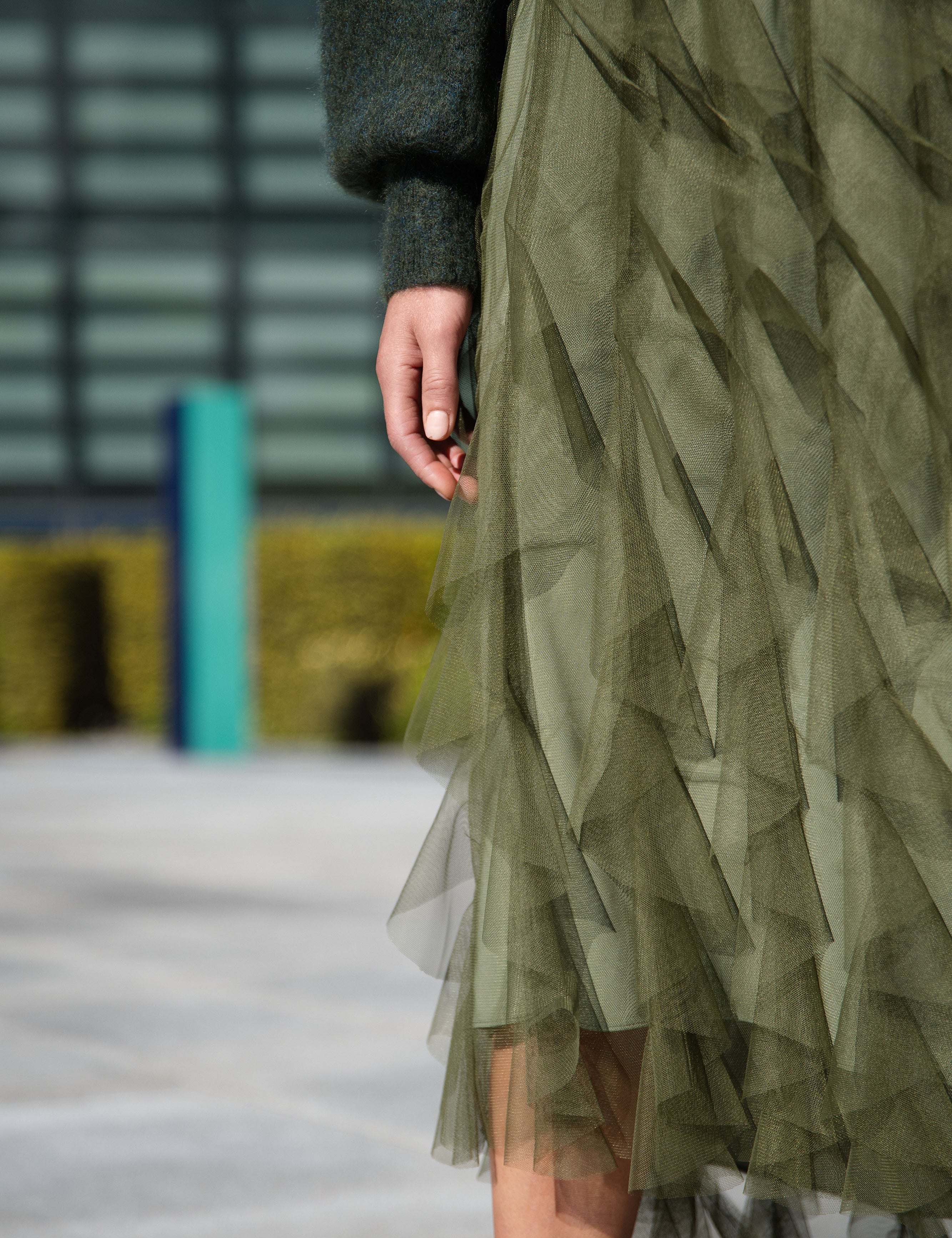Close to my heart Valentina tyll skjørt Skirt Olive Green