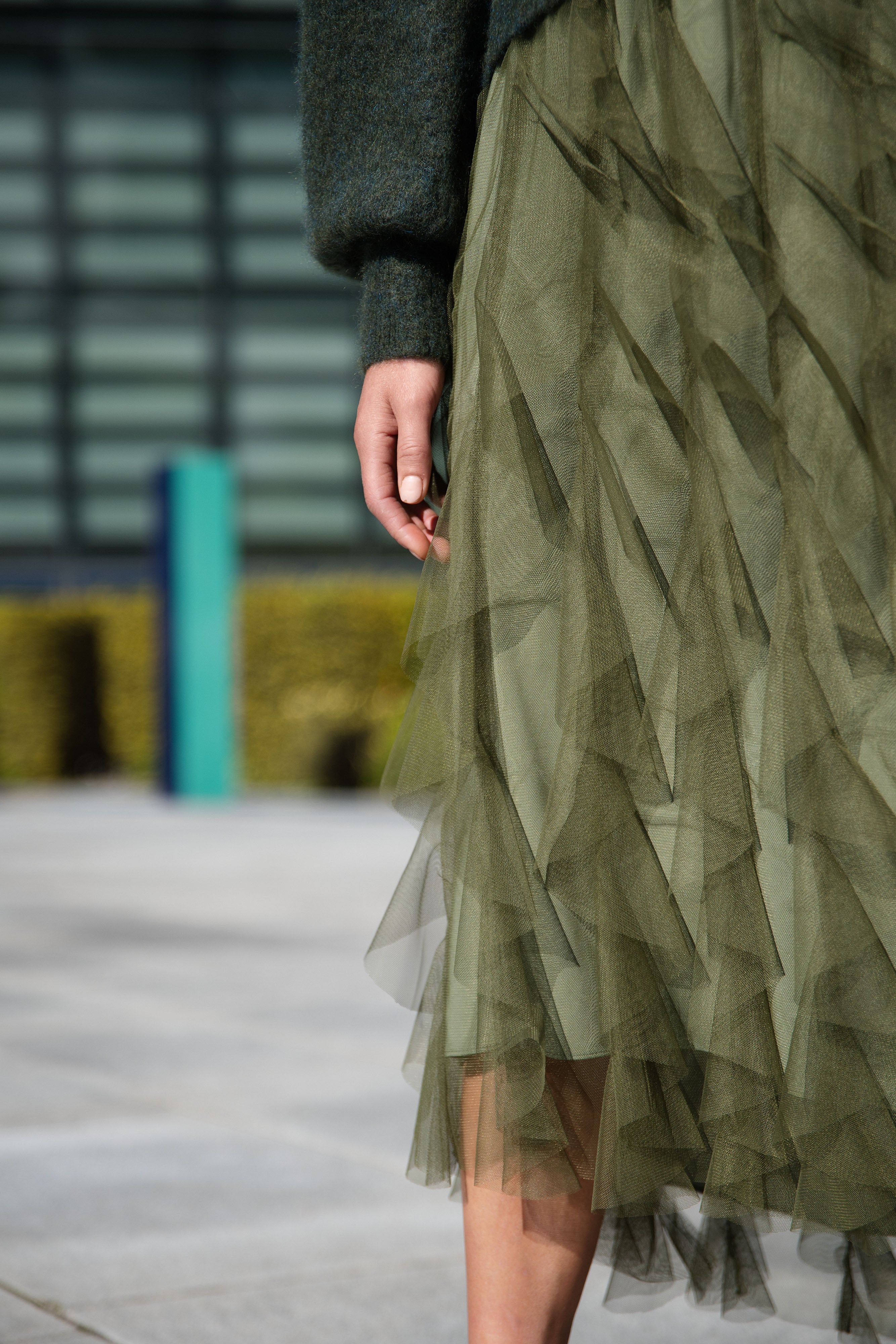 Close to my heart Valentina tyll skjørt Skirt Olive Green
