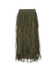 Close to my heart Valentina tyll skjørt Skirt Olive Green