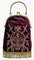 Close to my heart Vintage perle brodert veske Handbag Burgundy