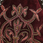 Close to my heart Vintage perle brodert veske Handbag Burgundy