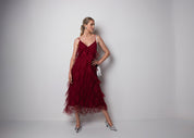 Close to my heart Vivian magisk tyll kjole Dress woven Garnet Red
