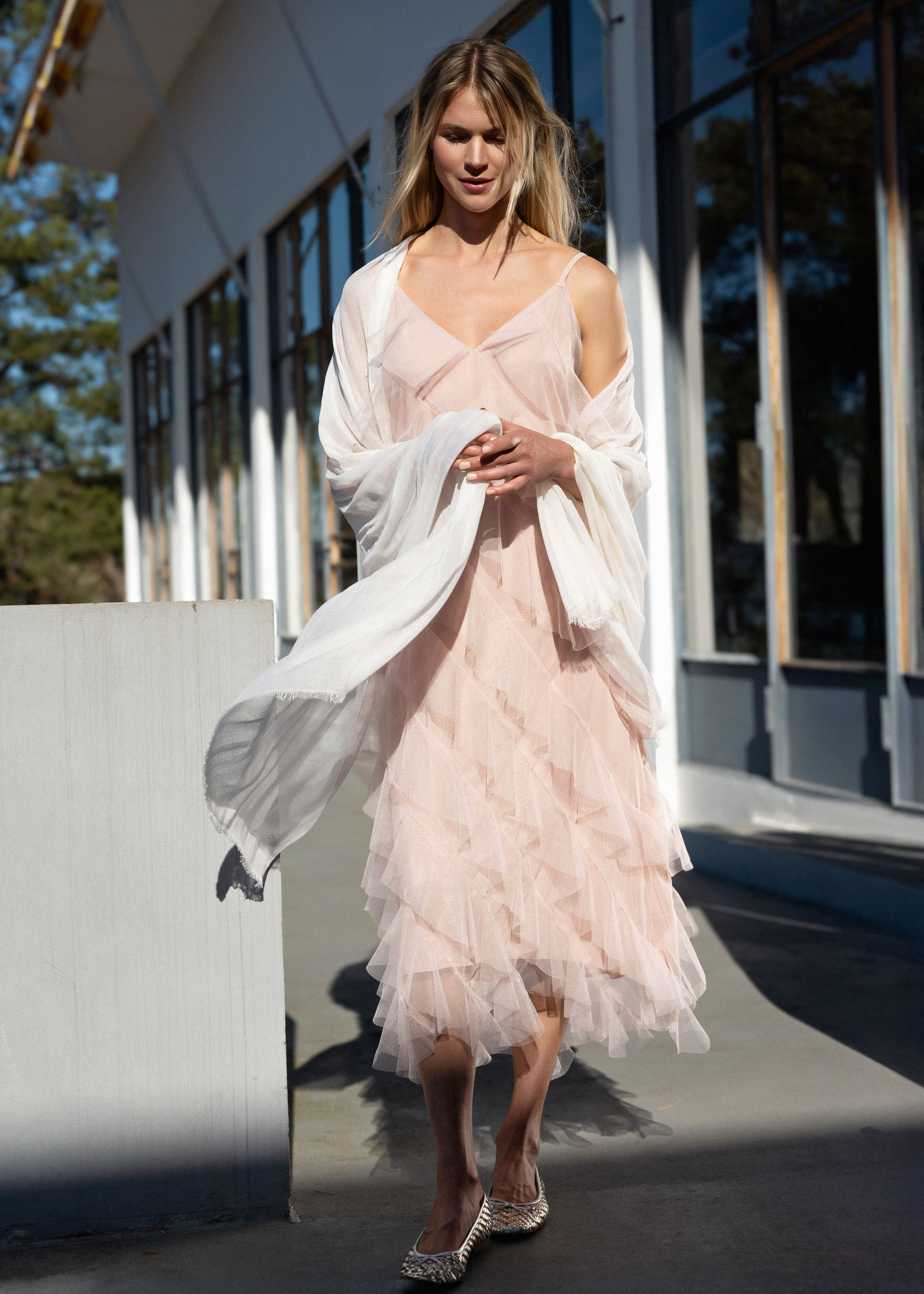 Close to my heart Vivian magisk tyll kjole Dress woven Powder Rose
