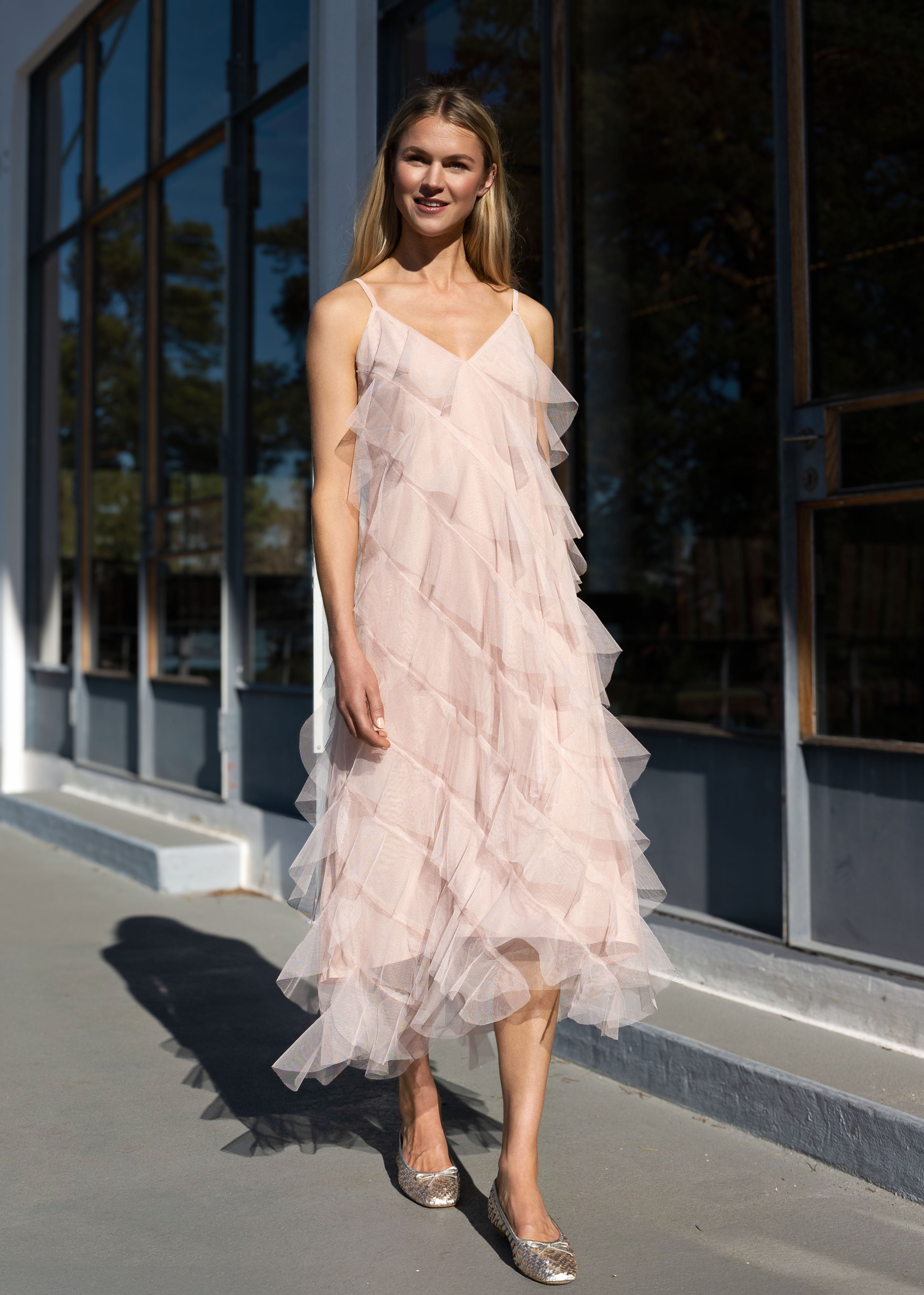 Close to my heart Vivian magisk tyll kjole Dress woven Powder Rose