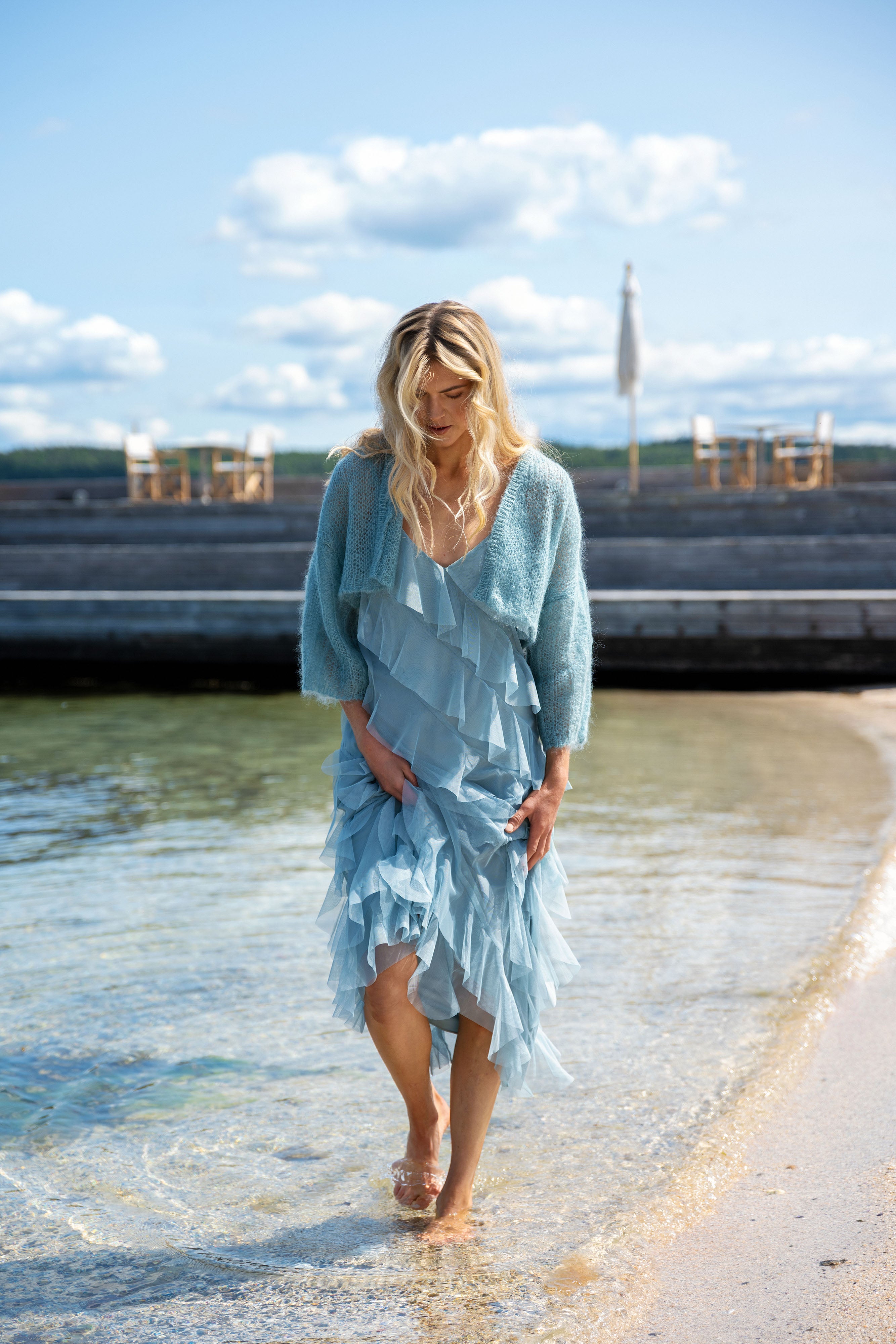 Close to my heart Vivian magisk tyll kjole Dress woven Tourmaline