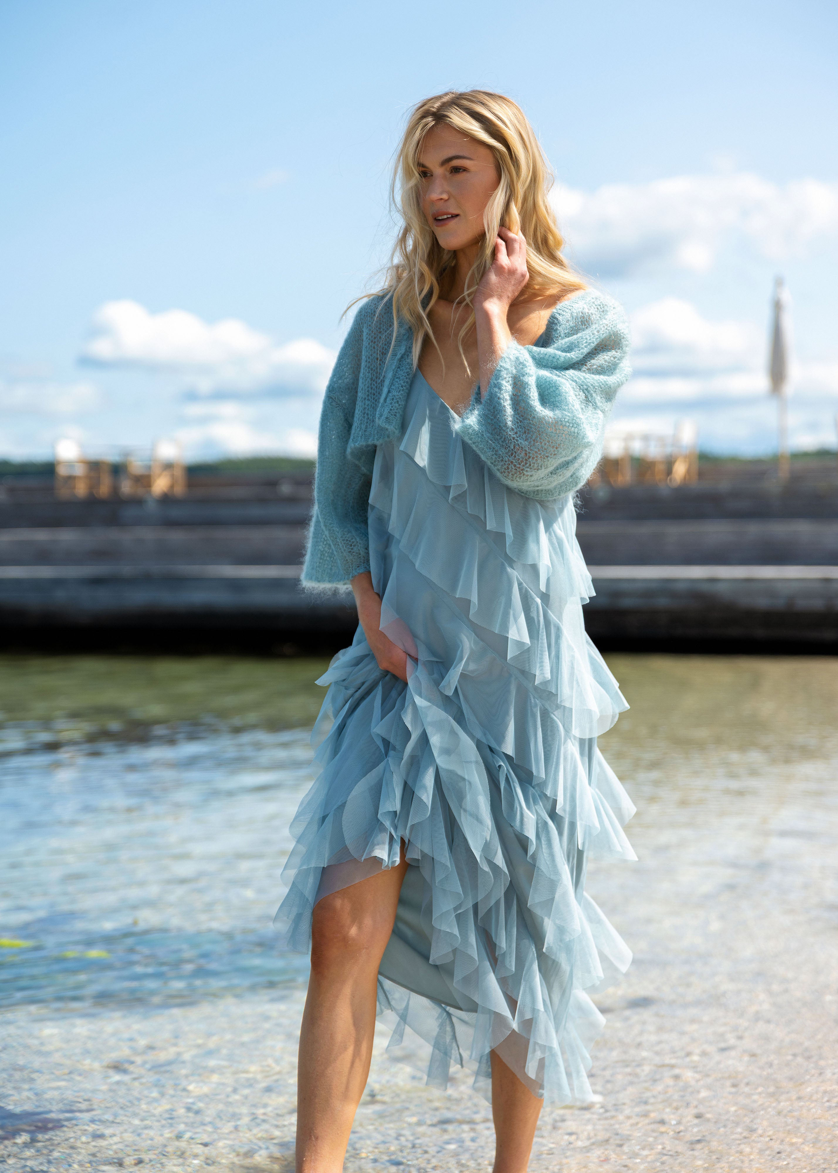 Close to my heart Vivian magisk tyll kjole Dress woven Tourmaline