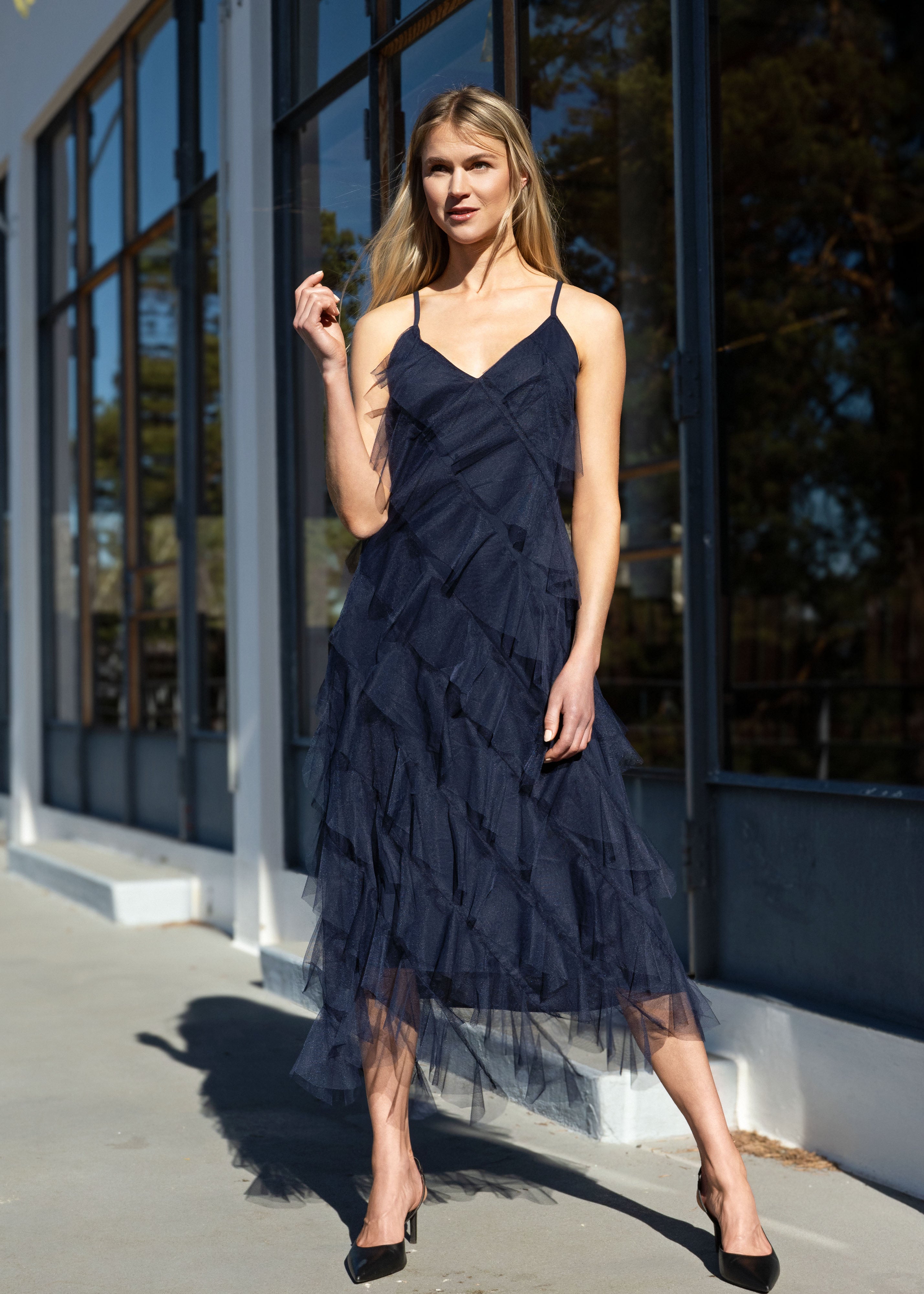 Close to my heart Vivian magisk tyll kjole Dress woven Ultra Navy