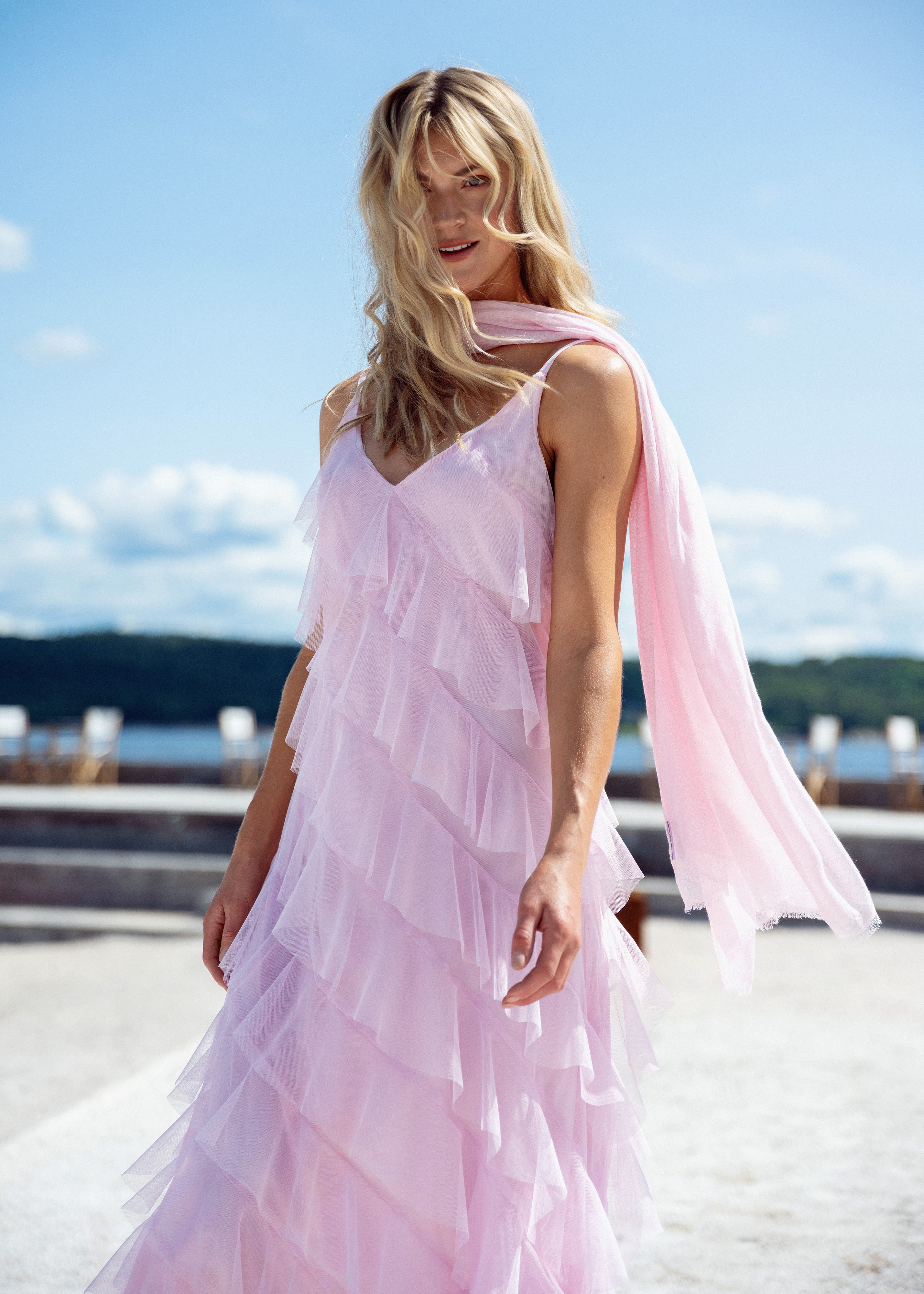 Close to my heart Vivian magisk tyll kjole Dress woven Pink Tulle