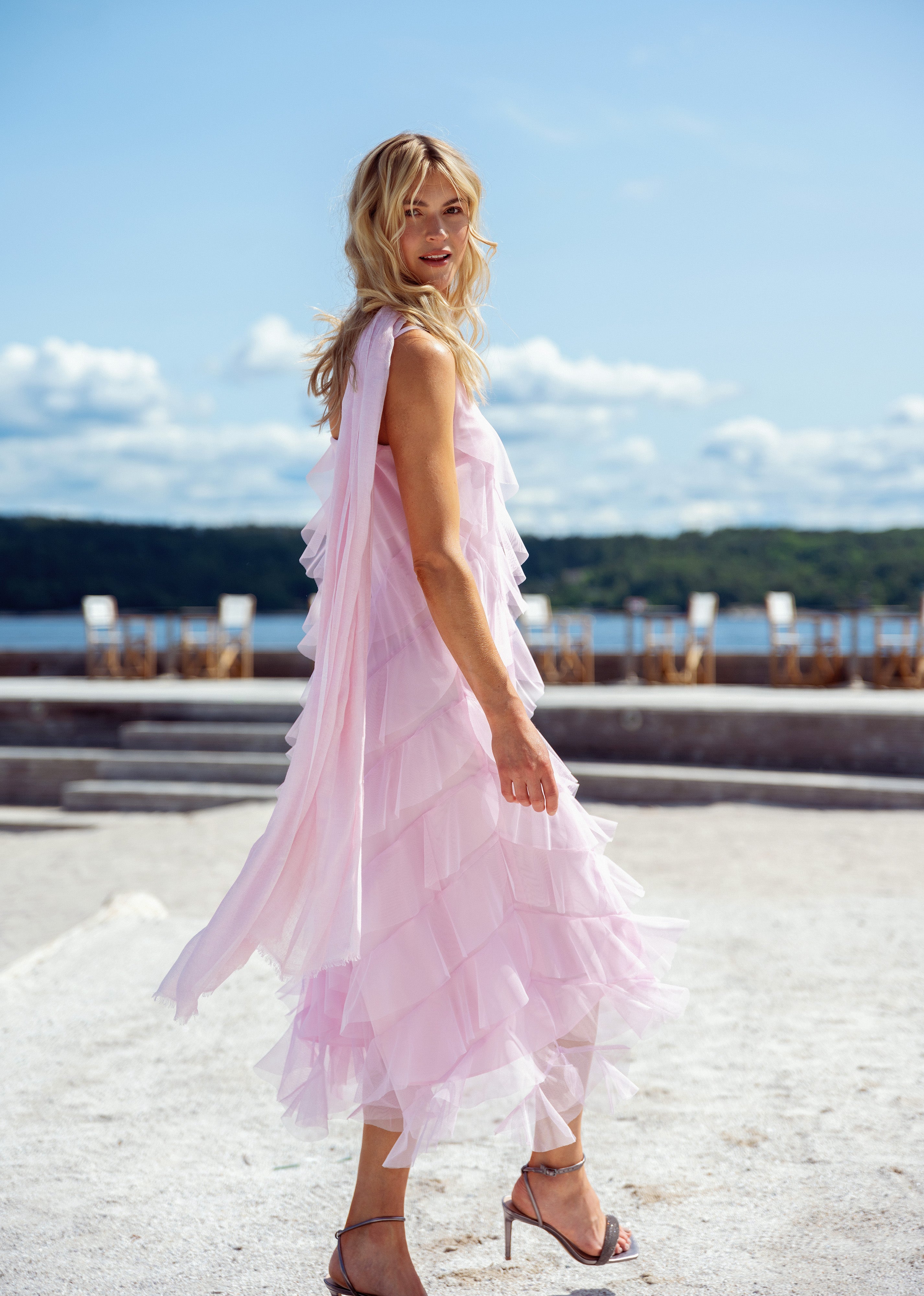 Close to my heart Vivian magisk tyll kjole Dress woven Pink Tulle