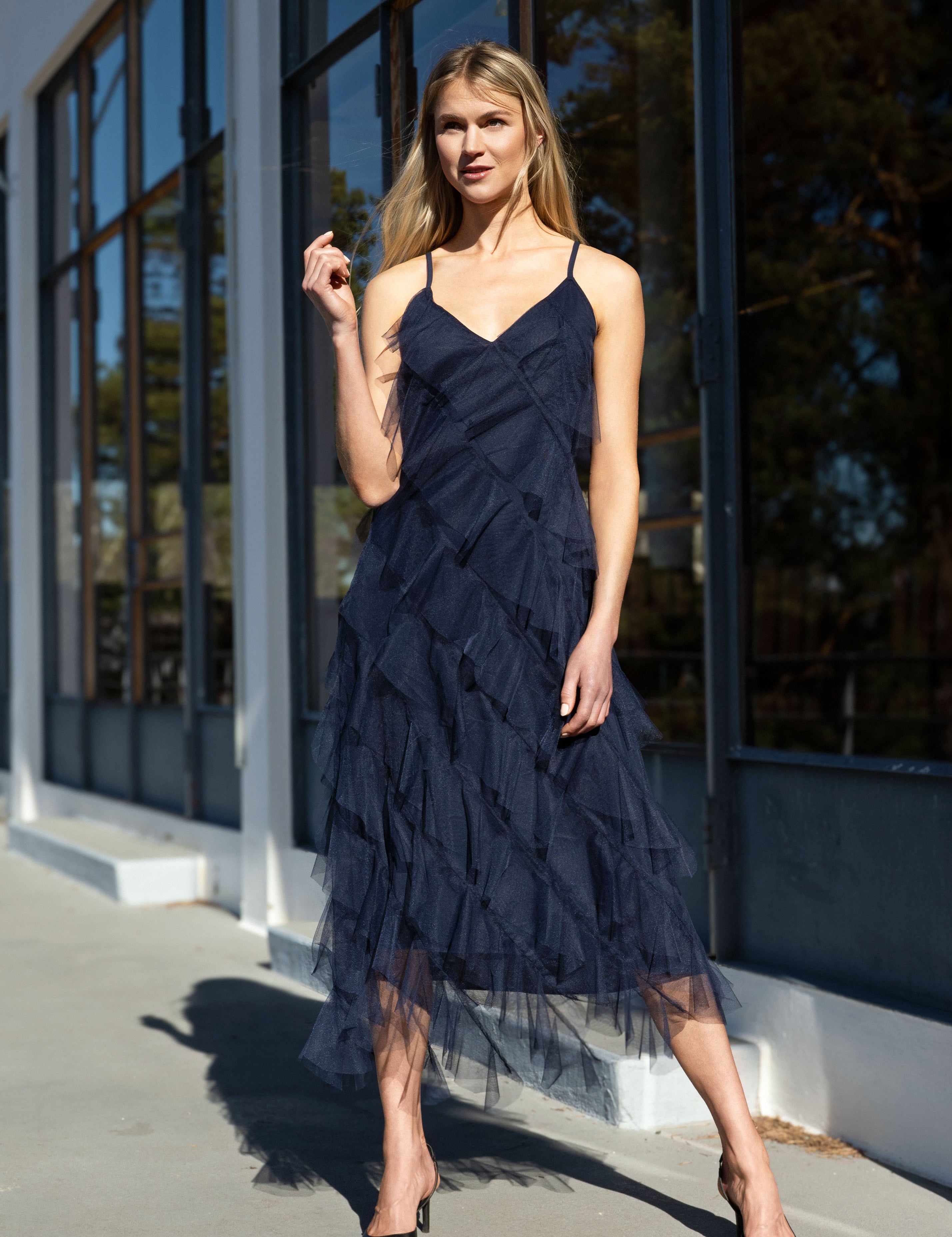 Close to my heart Vivian magisk tyll kjole Dress woven Ultra Navy