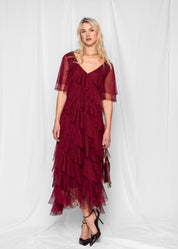 Close to my heart Vivienne tyll kjole Dress woven Burgundy Red