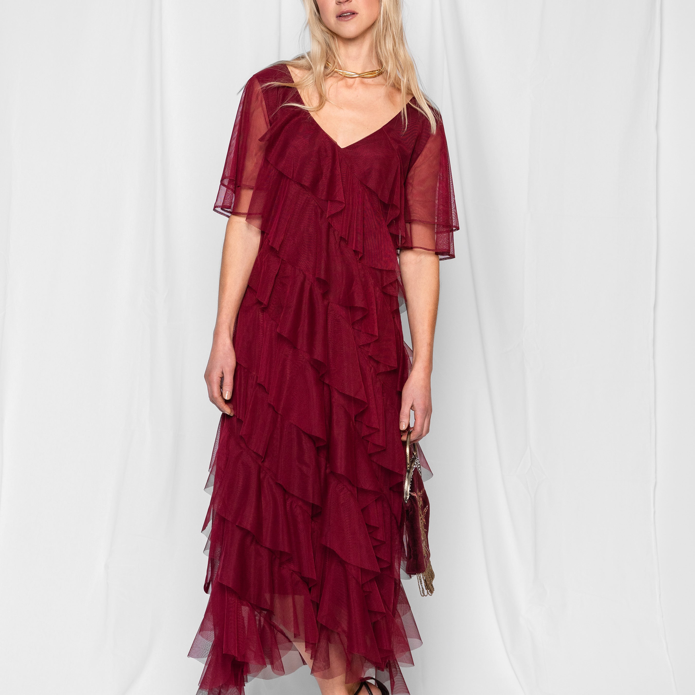 Close to my heart Vivienne tyll kjole Dress woven Burgundy Red