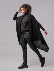 Close to my heart Wrap Poncho Poncho Black