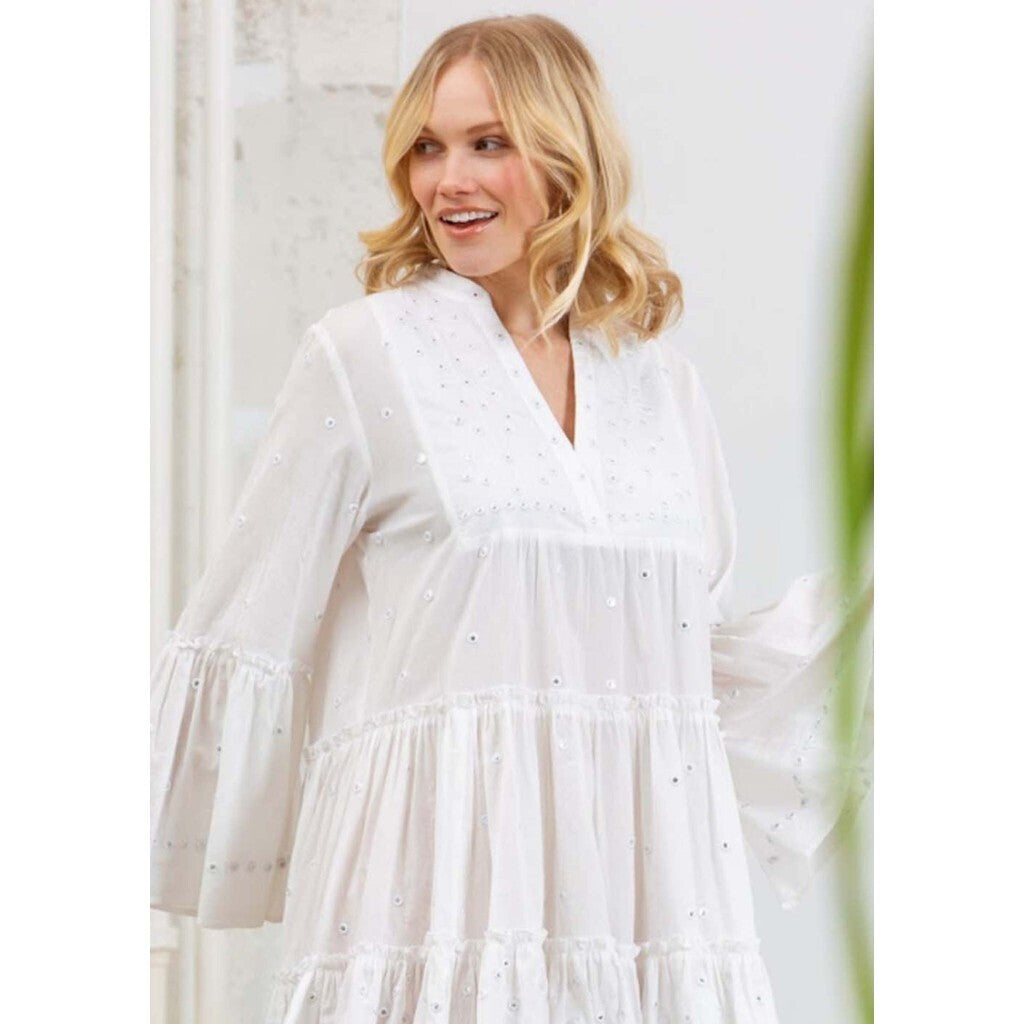 Close to my heart Zia Lovely Mirror Long Dress Dress woven White