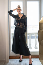 Close to my heart Zoey lace blouse Blouse Black