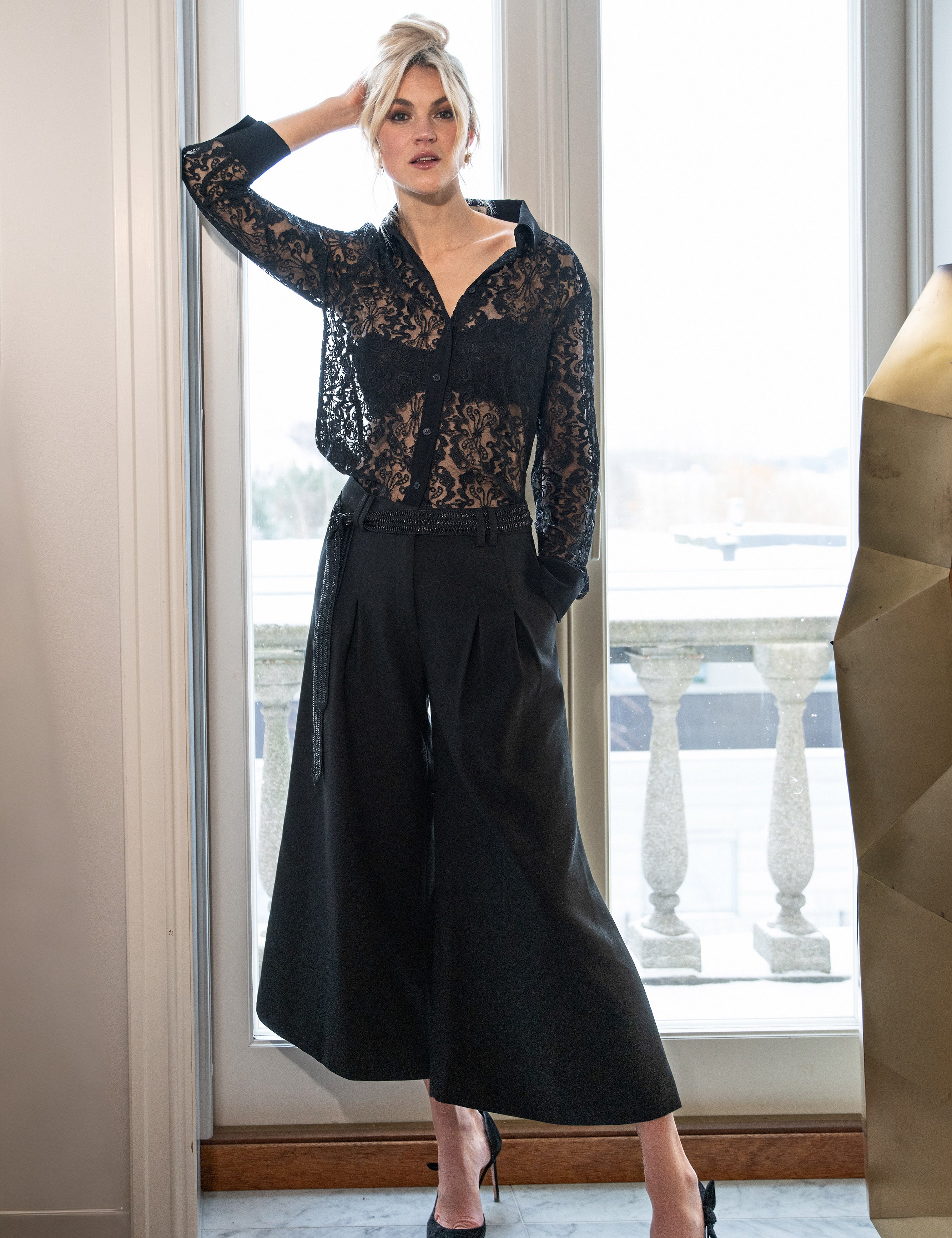 Close to my heart Zoey lace blouse Blouse Black